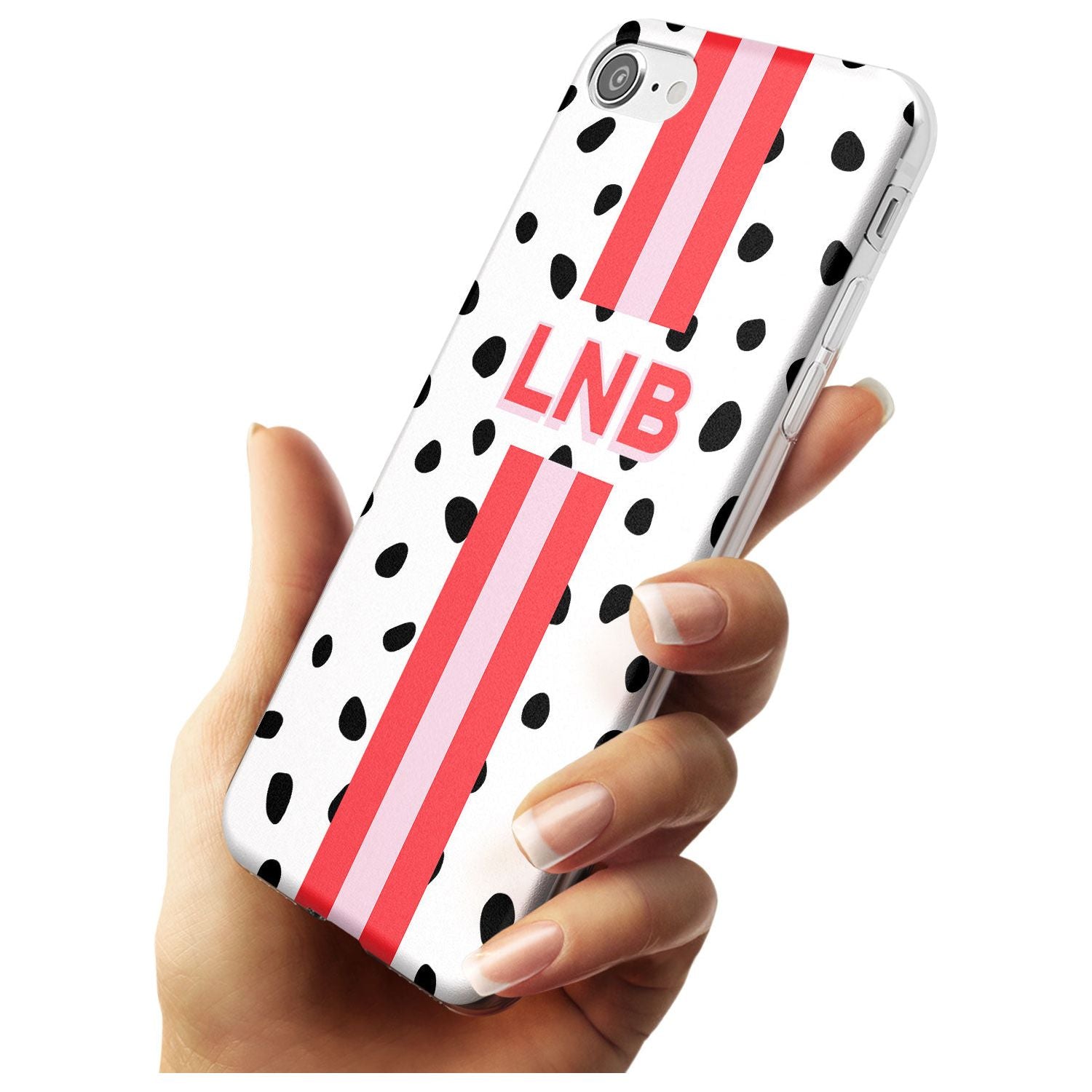 Custom Polka & Pink Stripe iPhone Case Custom Phone Case - Case Warehouse