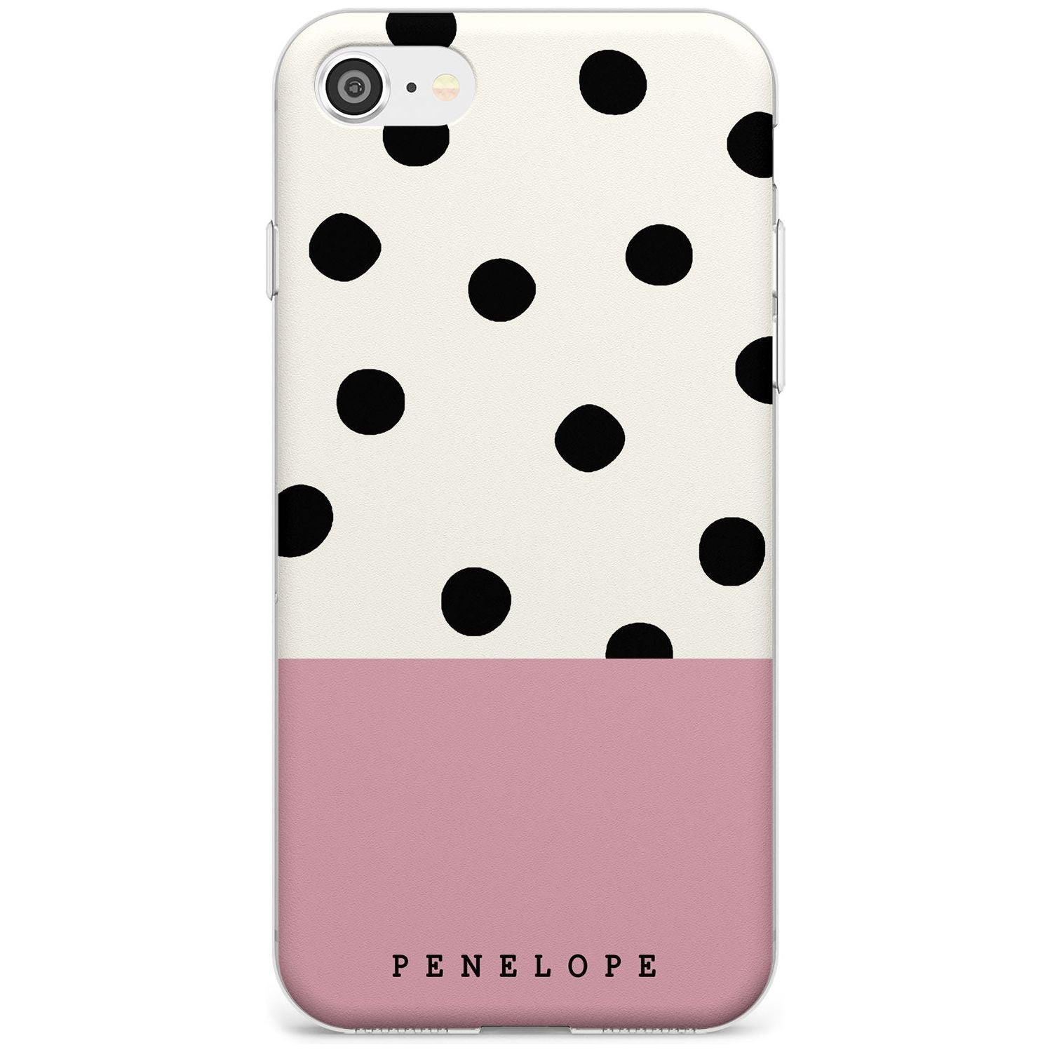 Pink Border Polka Dot iPhone Case Slim Case Custom Phone Case - Case Warehouse