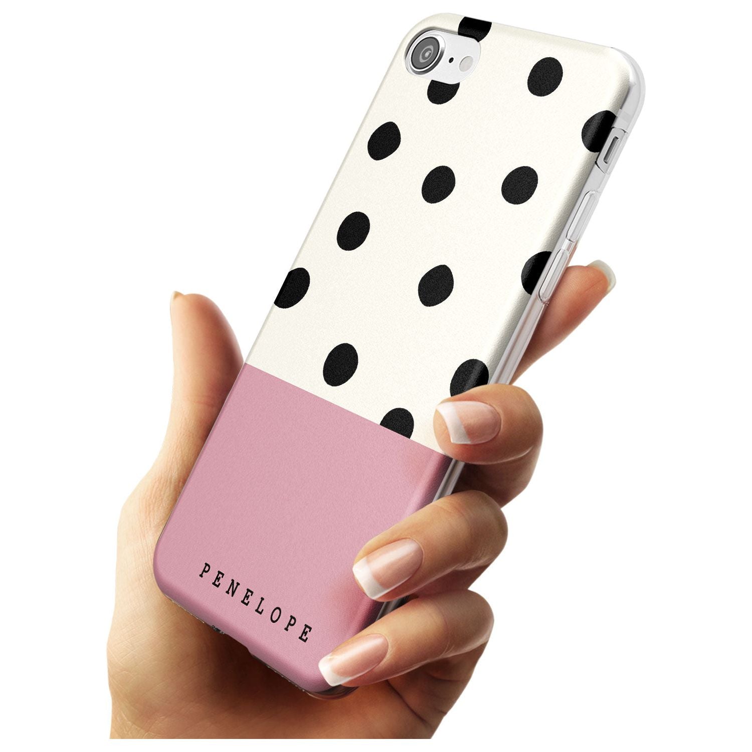 Pink Border Polka Dot iPhone Case Custom Phone Case - Case Warehouse