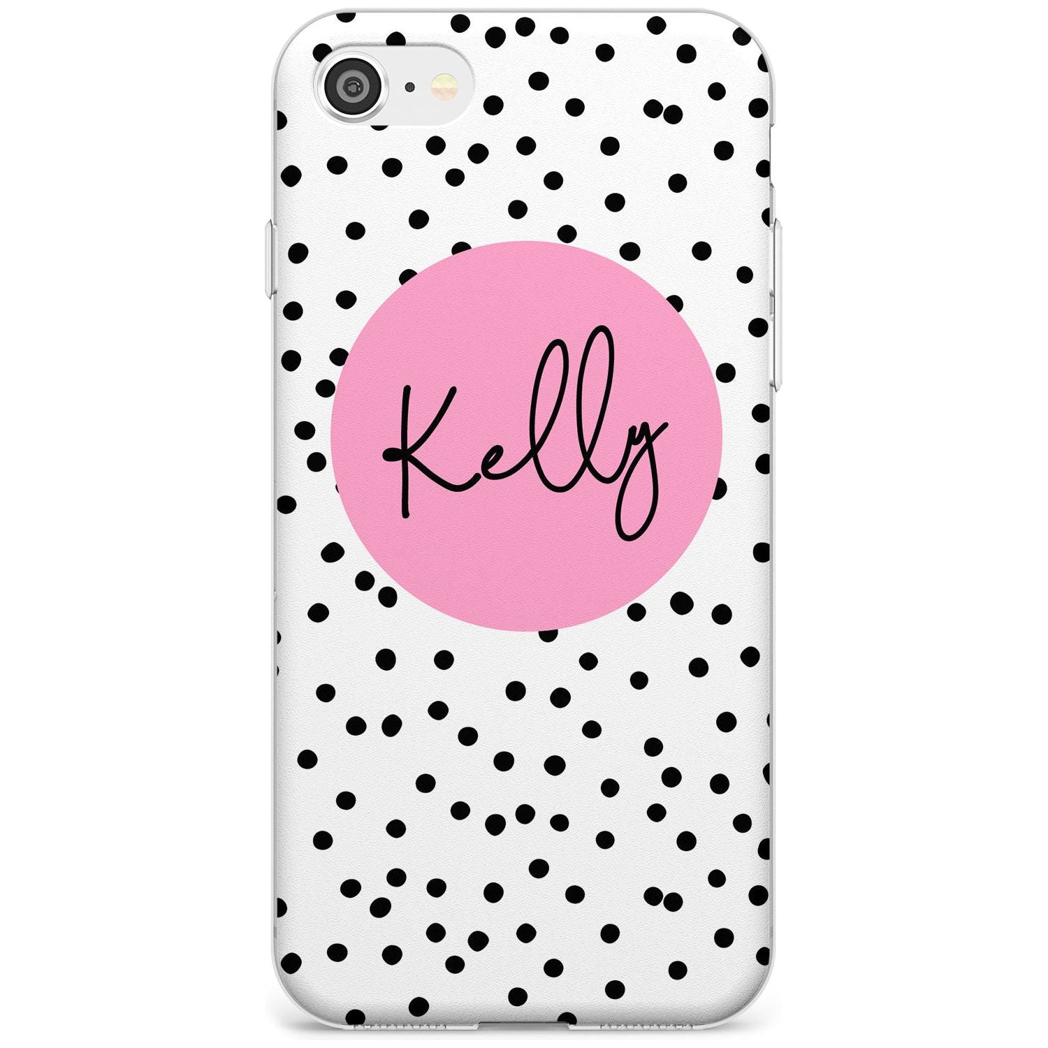 Pink Circle & Dots iPhone Case Slim Case Custom Phone Case - Case Warehouse