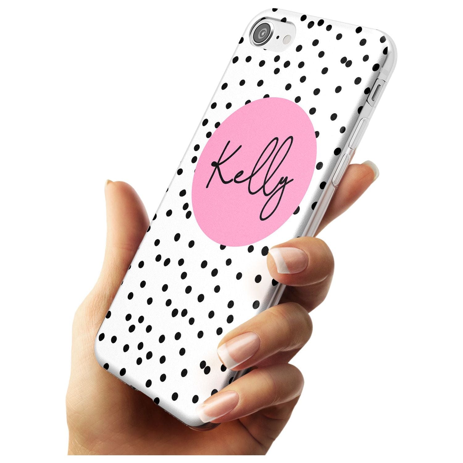 Pink Circle & Dots iPhone Case Custom Phone Case - Case Warehouse