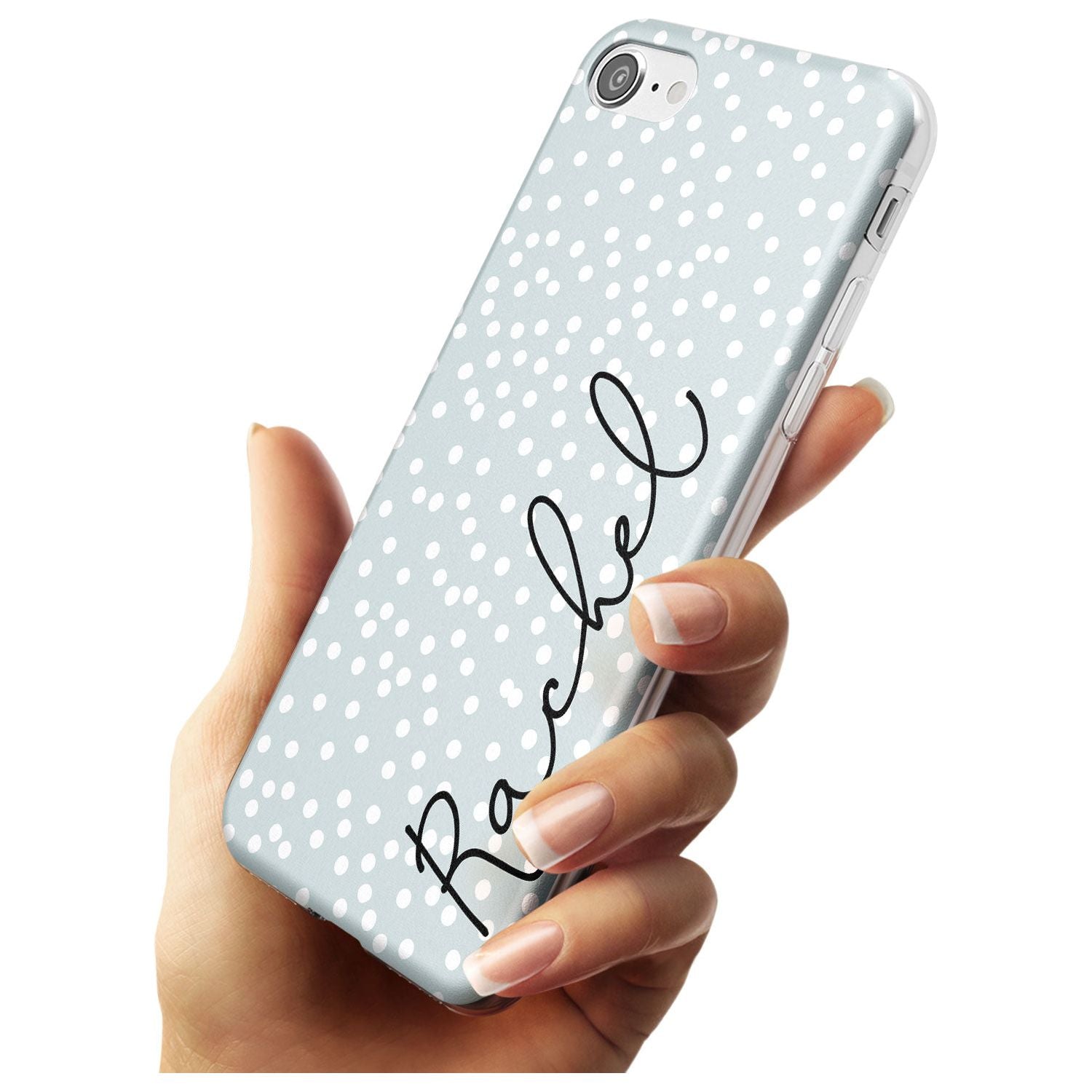 Vertical Cursive & Dots iPhone Case Custom Phone Case - Case Warehouse