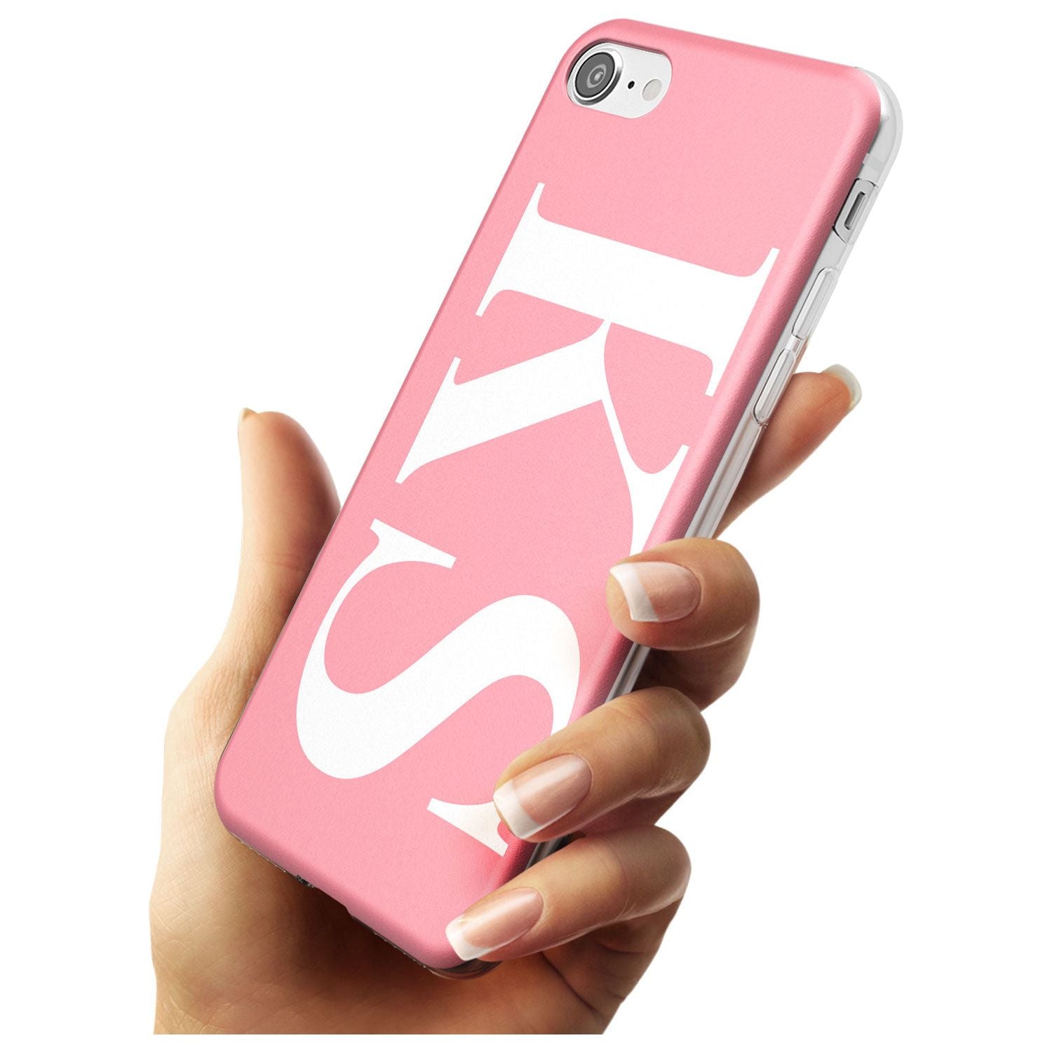 White & Pink Personalised Letters iPhone Case Custom Phone Case - Case Warehouse