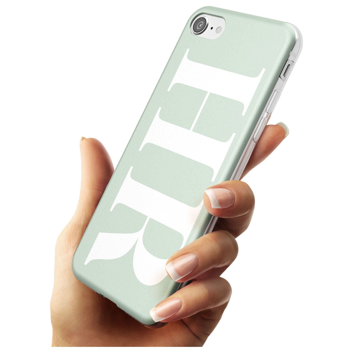 White & Seafoam Green Personalised iPhone Case Custom Phone Case - Case Warehouse