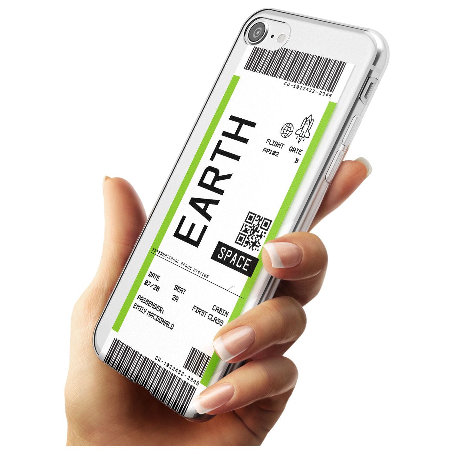 Earth Custom Space Travel Ticket iPhone Case Custom Phone Case - Case Warehouse