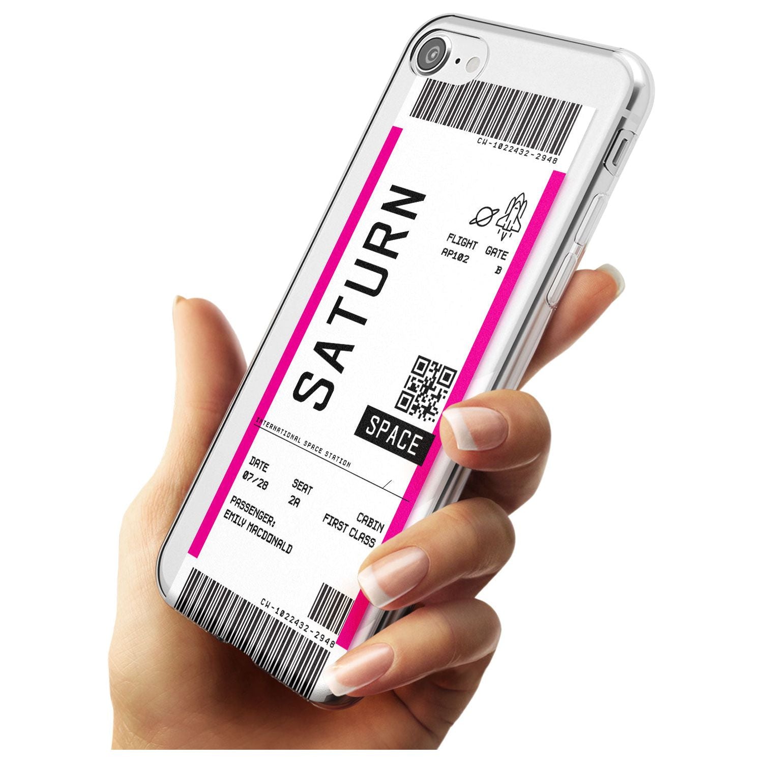 Saturn Custom Space Travel Ticket iPhone Case Custom Phone Case - Case Warehouse