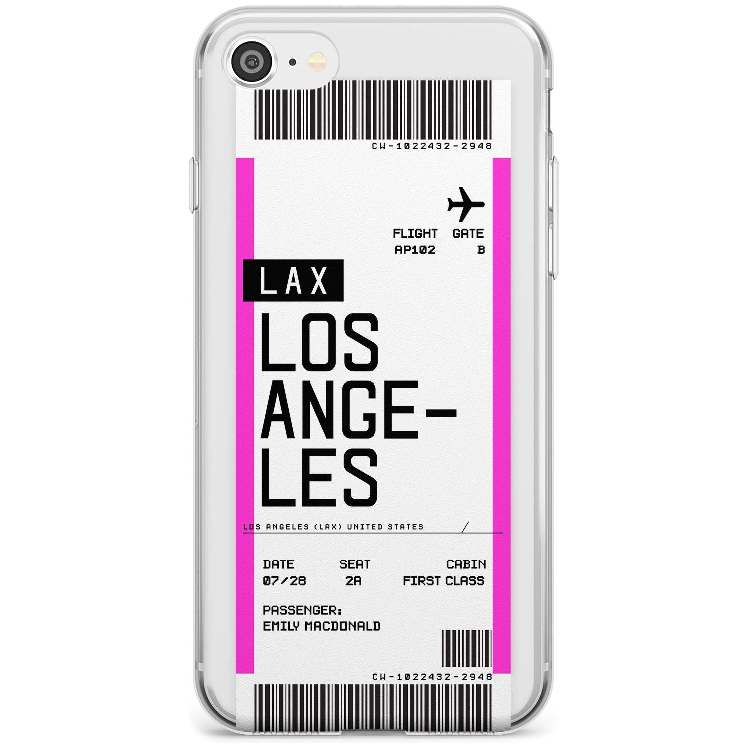 Los Angeles Boarding Pass iPhone Case Slim Case Custom Phone Case - Case Warehouse