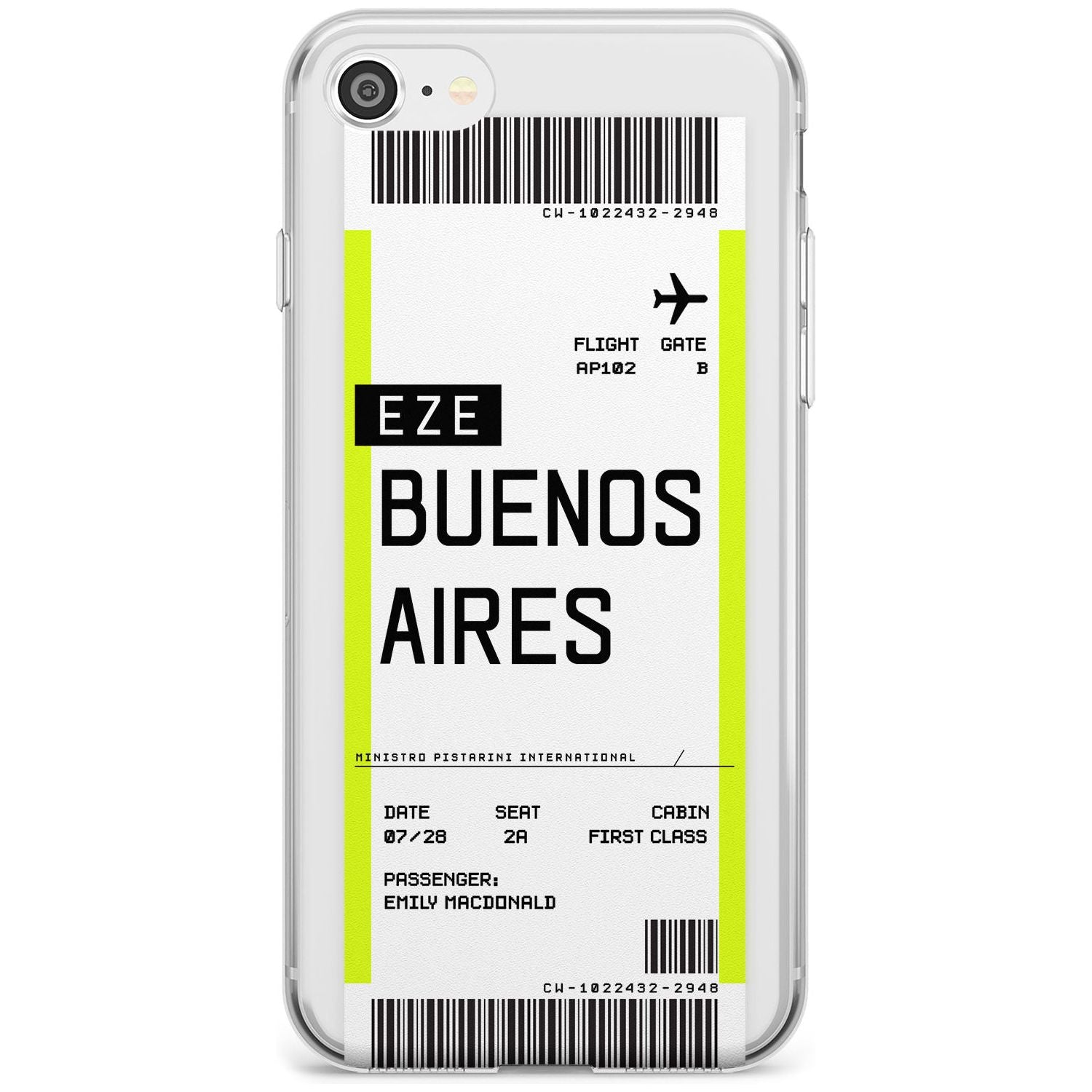 Buenos Aires Boarding Pass iPhone Case Slim Case Custom Phone Case - Case Warehouse
