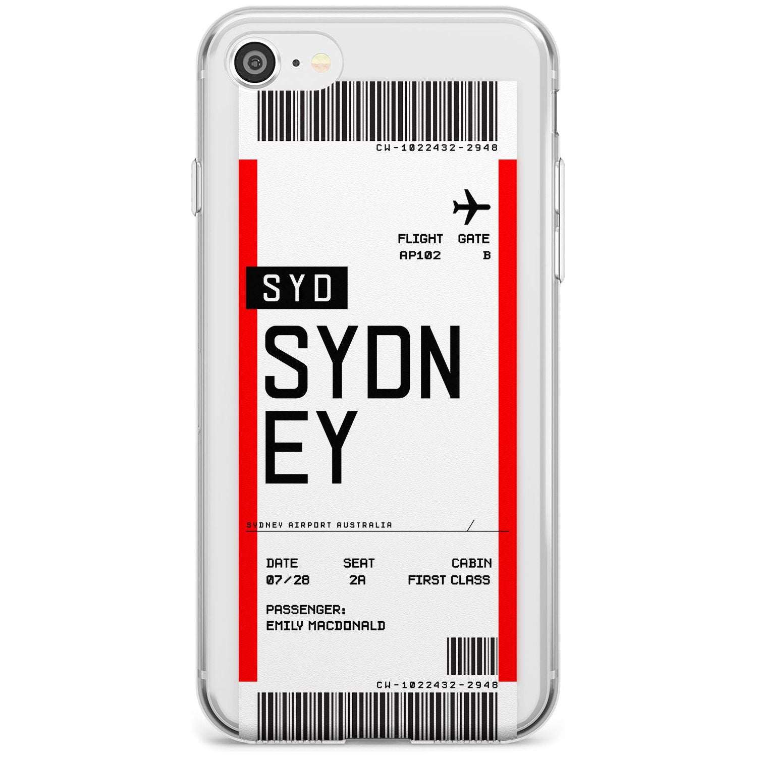 Sydney Boarding Pass iPhone Case Slim Case Custom Phone Case - Case Warehouse