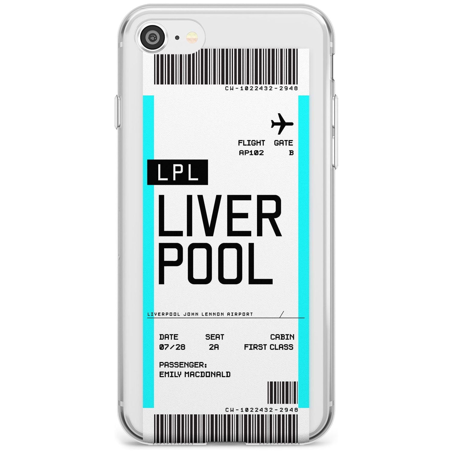Liverpool Boarding Pass Slim Case Custom Phone Case - Case Warehouse