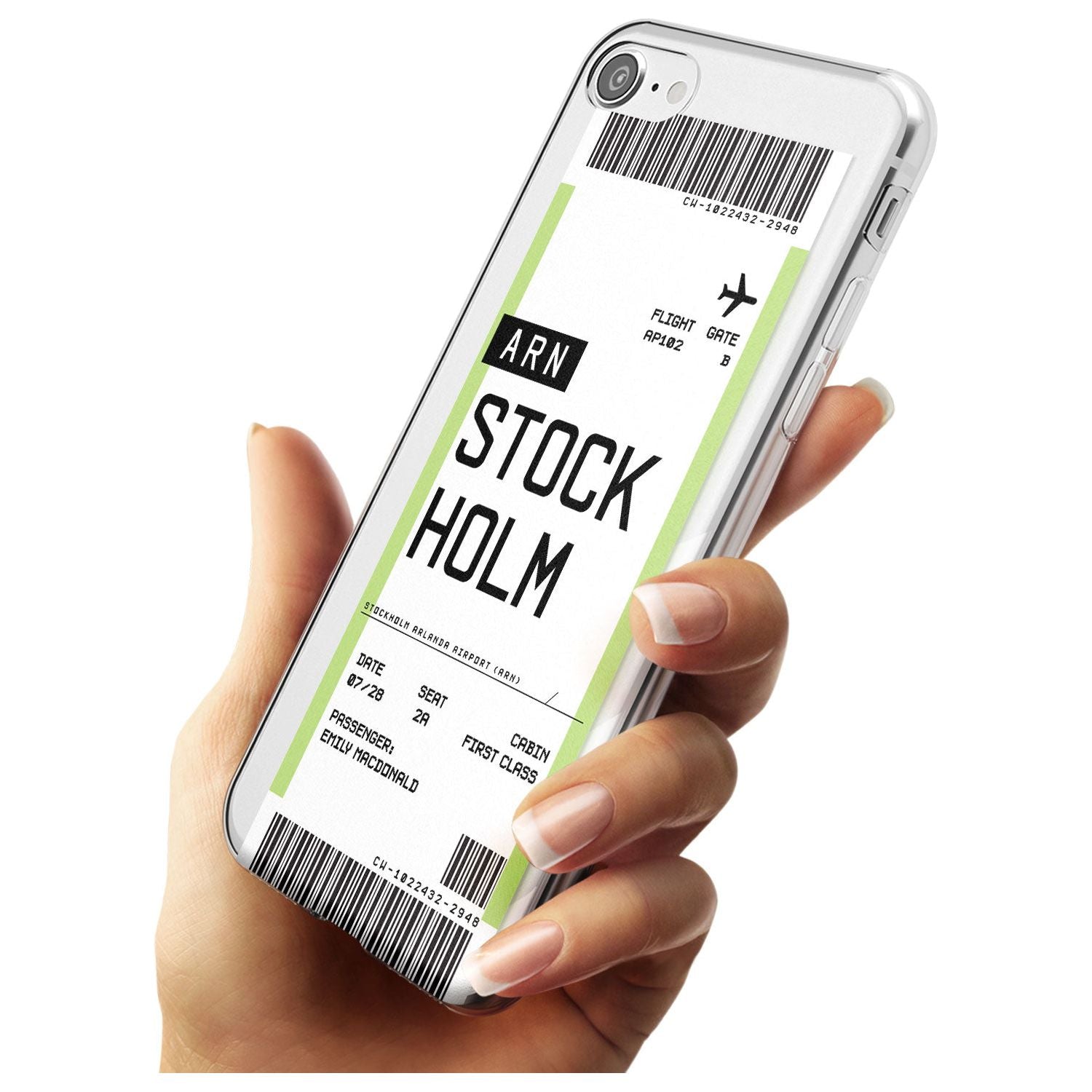 Stockholm Boarding Pass iPhone Case Custom Phone Case - Case Warehouse