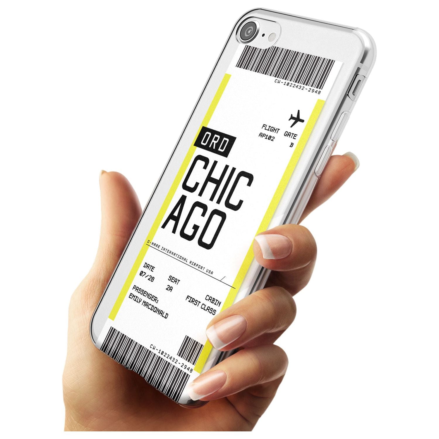 Chicago Boarding Pass iPhone Case Custom Phone Case - Case Warehouse