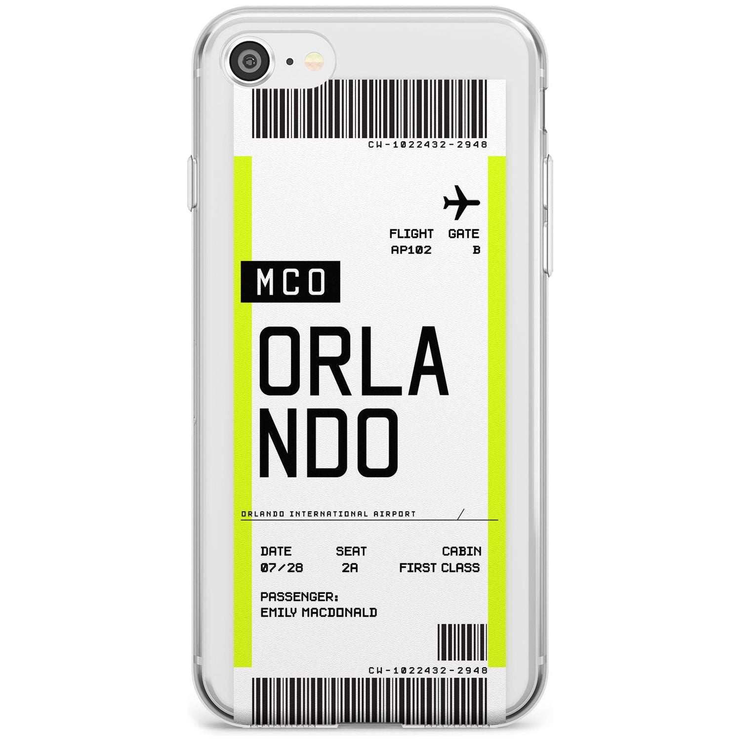 Orlando Boarding Pass iPhone Case Slim Case Custom Phone Case - Case Warehouse