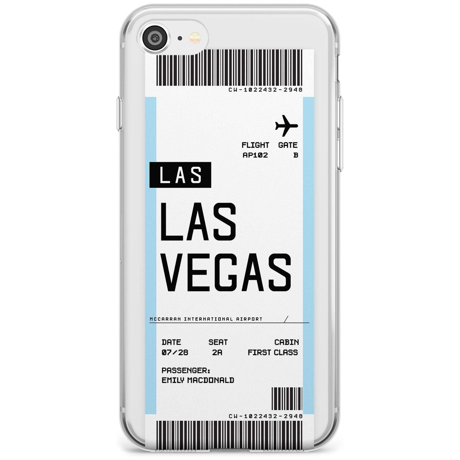 Las Vegas Boarding Pass iPhone Case Slim Case Custom Phone Case - Case Warehouse