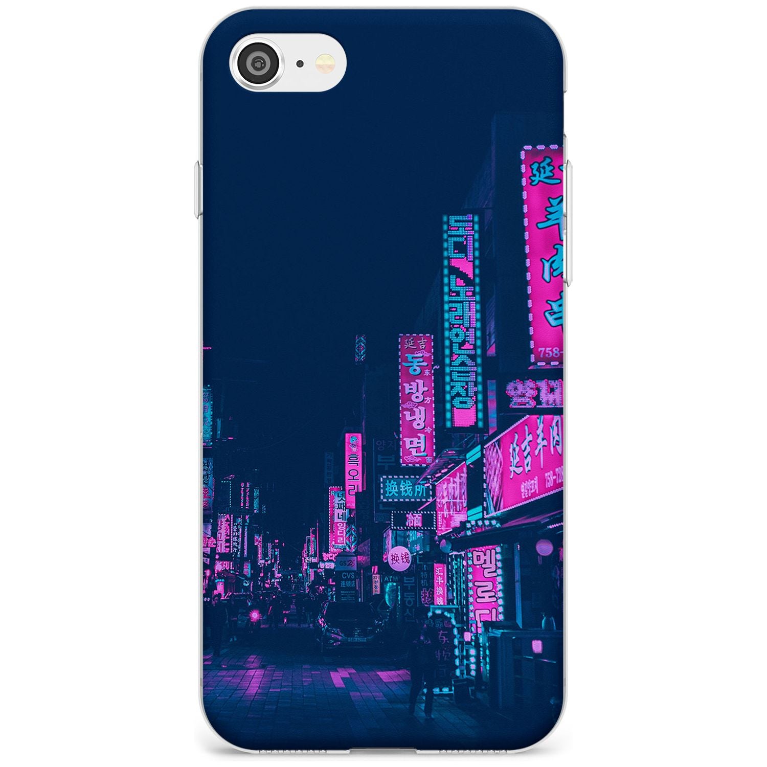 Pink & Turquoise - Neon Cities iPhone Case Slim Case Phone Case - Case Warehouse