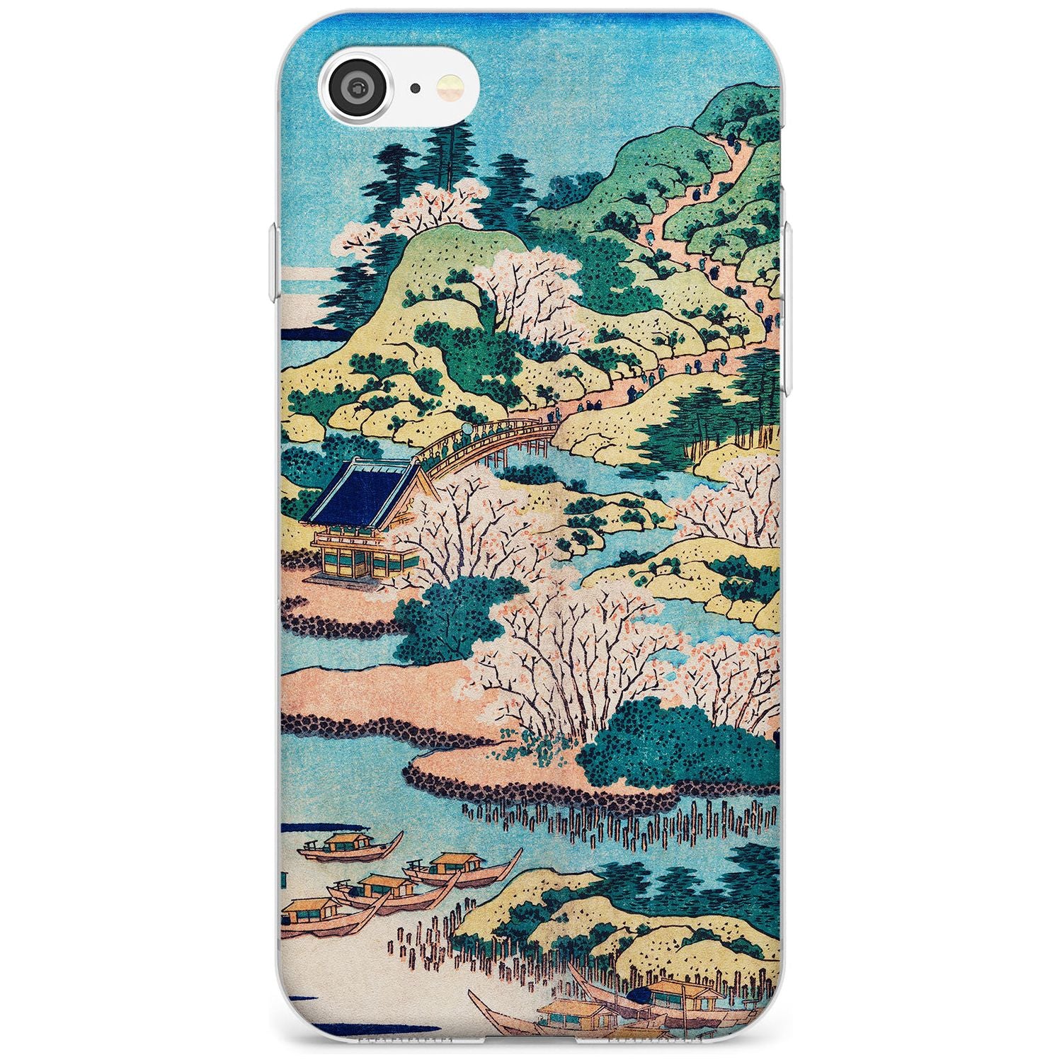 Coastal Community by Katsushika Hokusai Black Impact Phone Case for iPhone SE 8 7 Plus