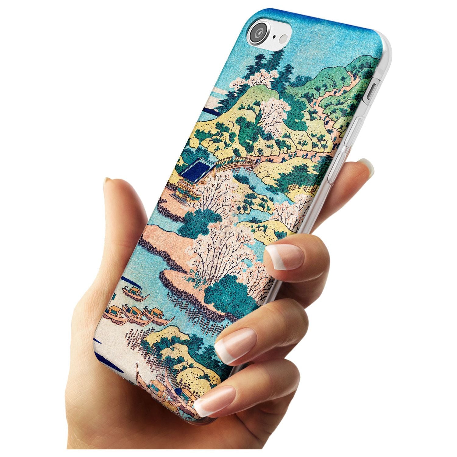 Coastal Community by Katsushika Hokusai Black Impact Phone Case for iPhone SE 8 7 Plus
