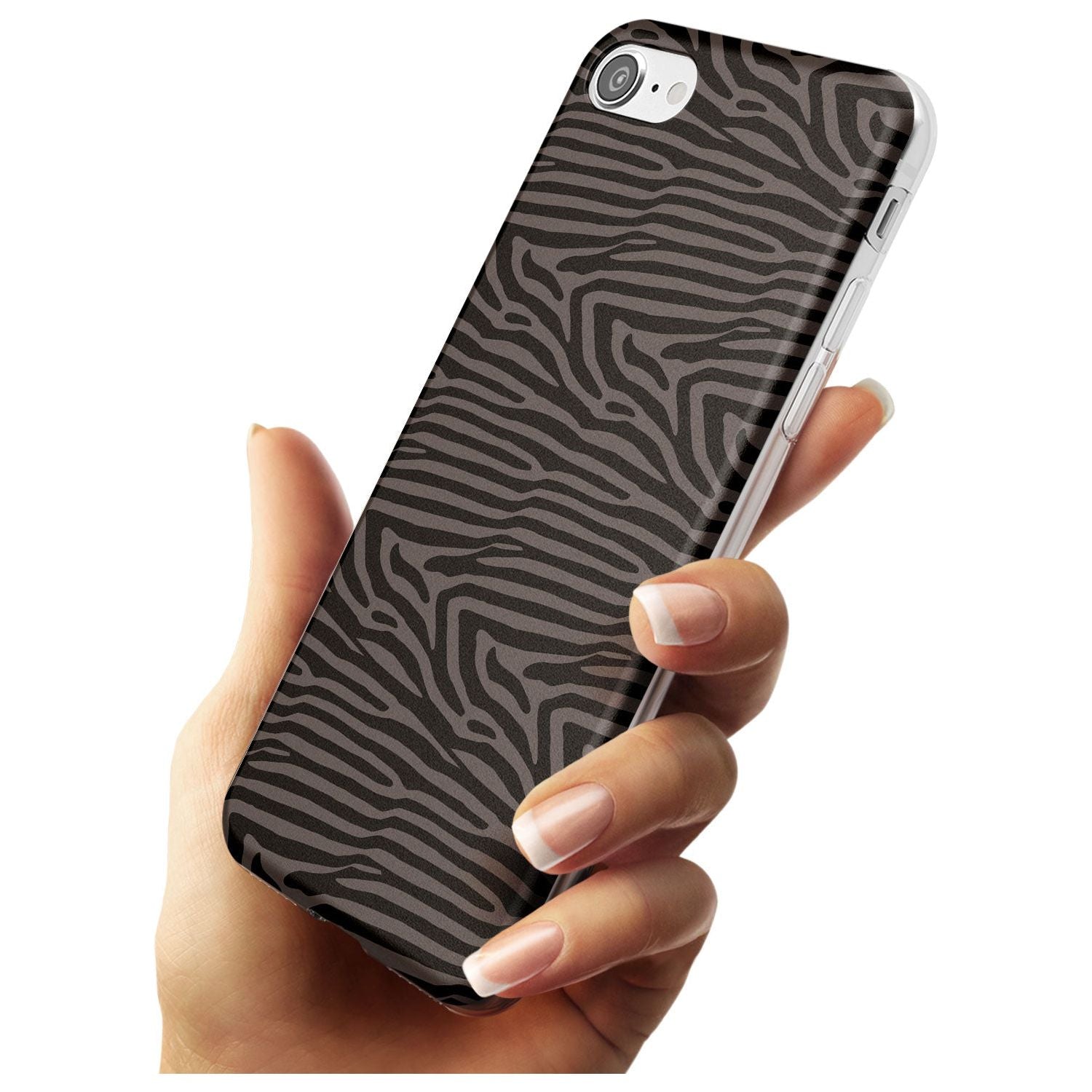 Dark Animal Print Pattern Zebra Slim TPU Phone Case for iPhone SE 8 7 Plus
