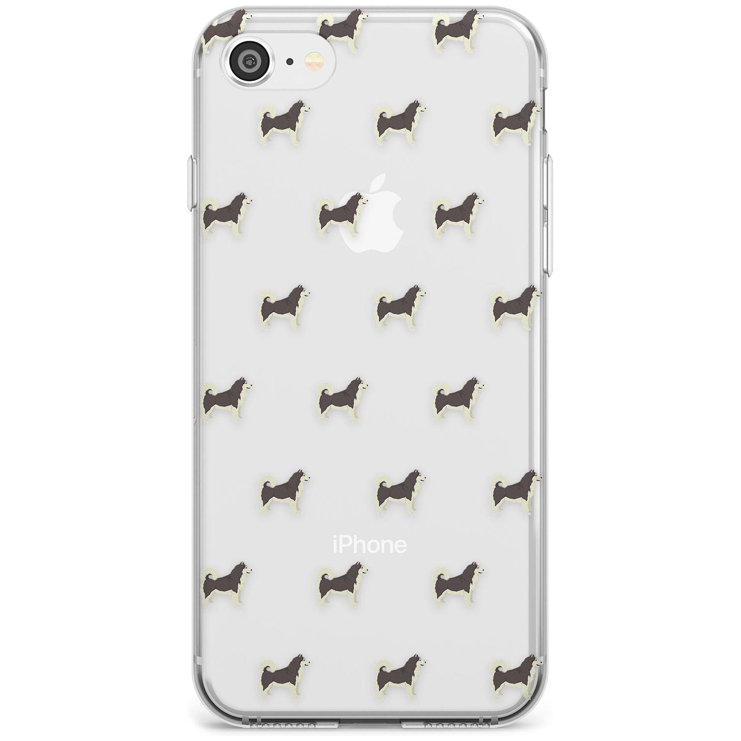 Alaskan Malamute Dog Pattern Clear Slim TPU Phone Case for iPhone SE 8 7 Plus