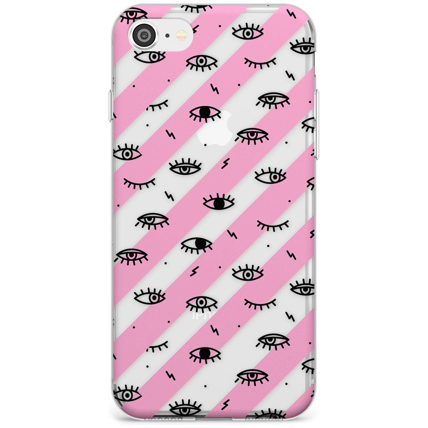 Pink Stripe Eyes iPhone Case Slim Case Phone Case - Case Warehouse