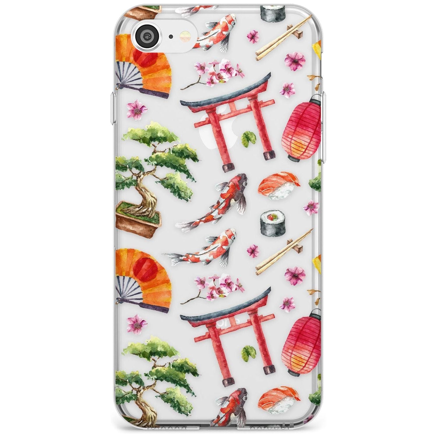 Mixed Japanese Watercolour Pattern iPhone Case Slim Case Phone Case - Case Warehouse