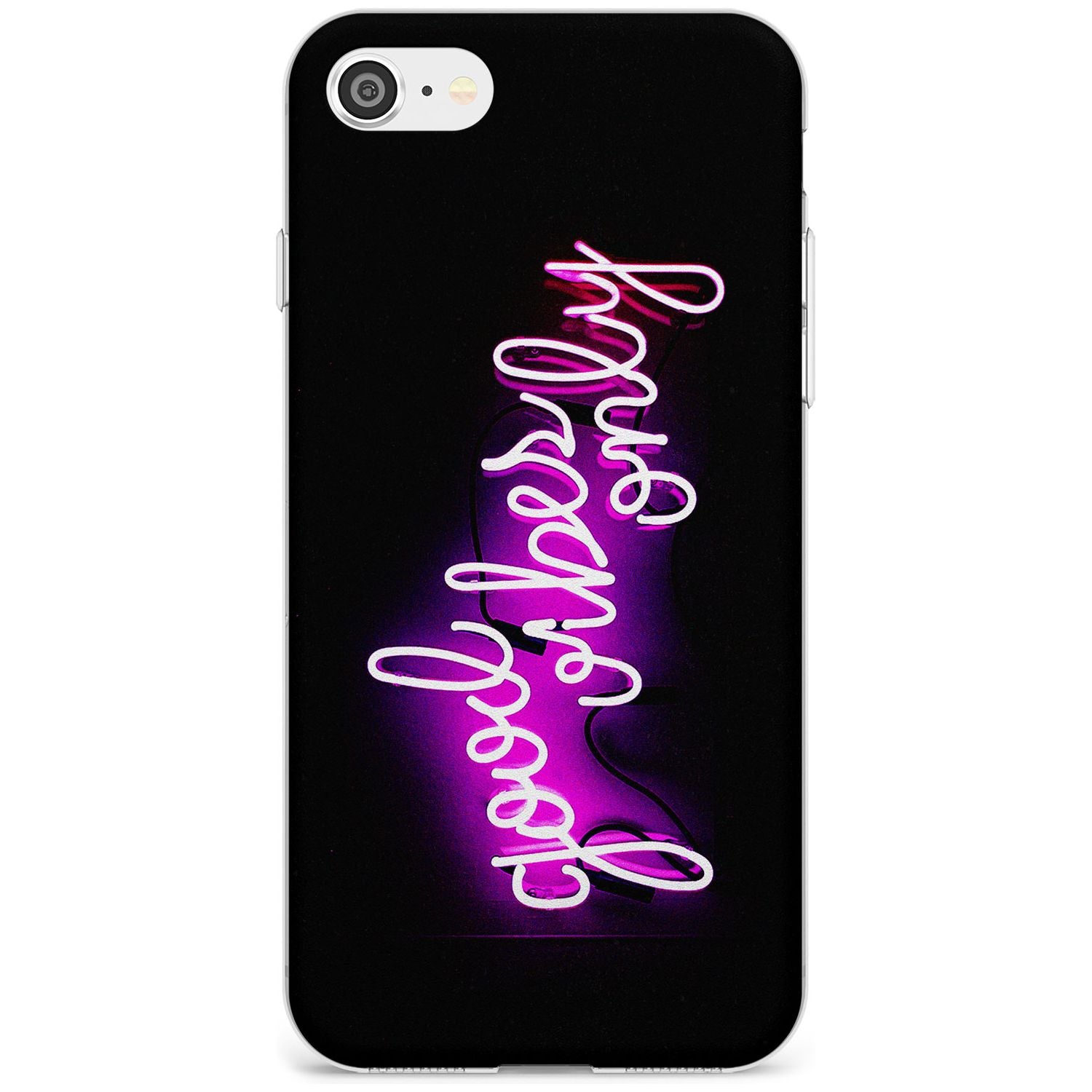 Good Vibes Only Pink Neon iPhone Case Slim Case Phone Case - Case Warehouse