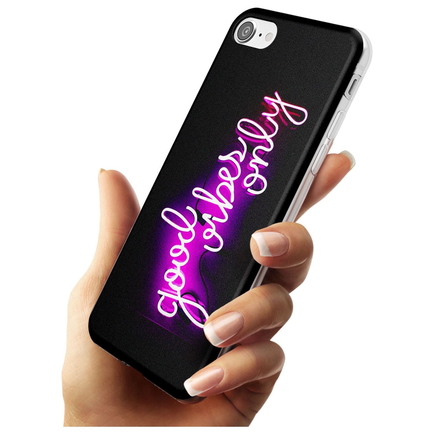 Good Vibes Only Pink Neon iPhone Case Phone Case - Case Warehouse