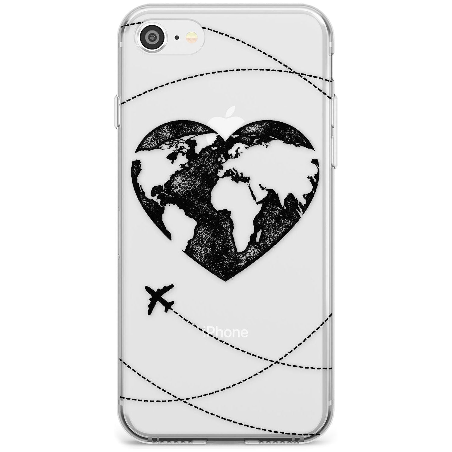 Globe Heart iPhone Case Slim Case Phone Case - Case Warehouse