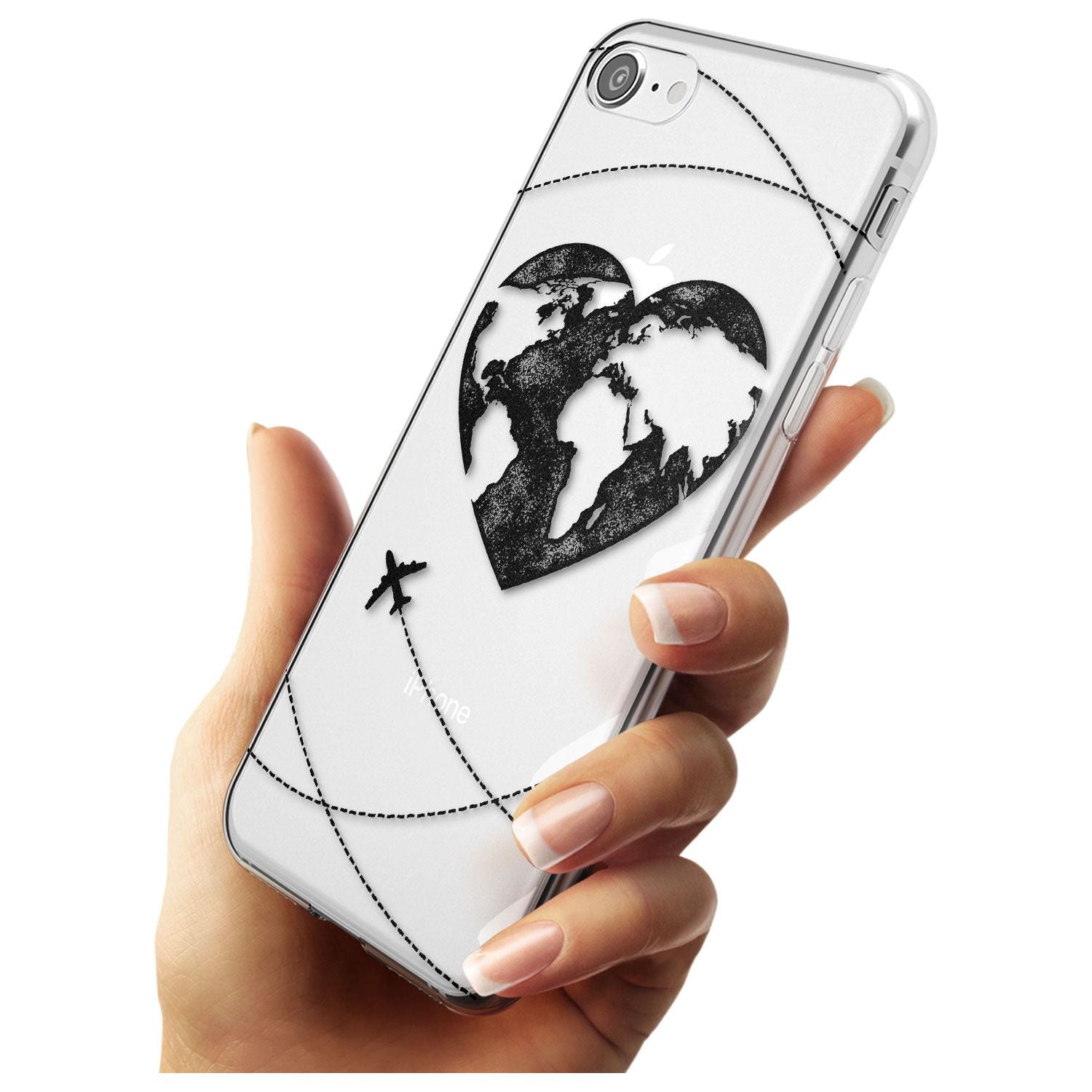Globe Heart iPhone Case Phone Case - Case Warehouse