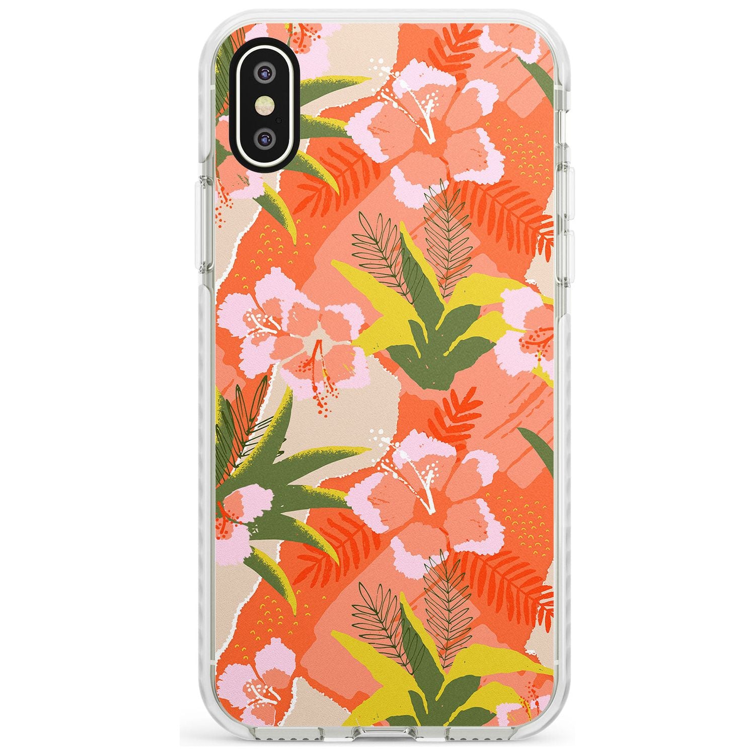 Hawaiian Flowers Abstract Pattern iPhone Case Impact Case Phone Case - Case Warehouse