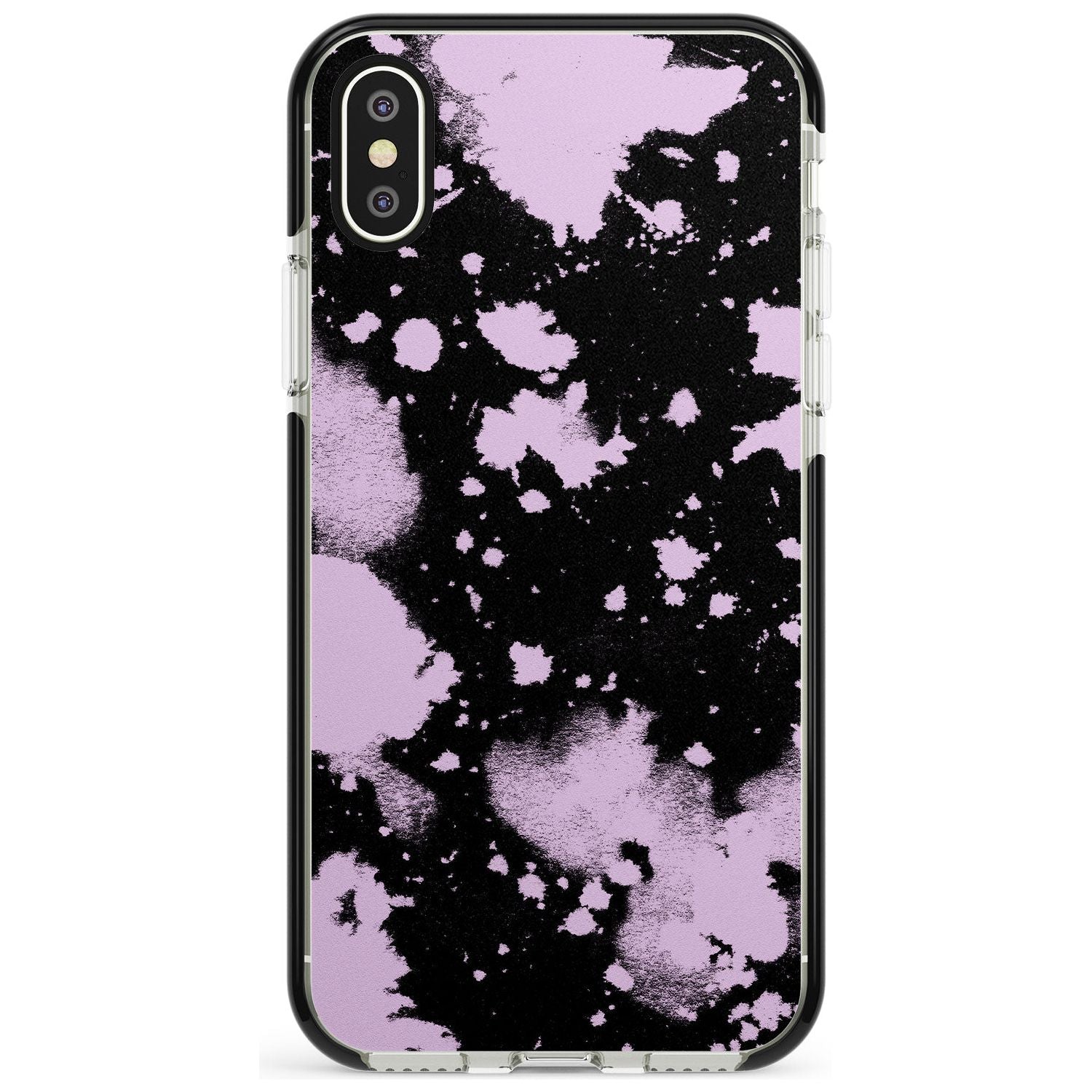 Pink & Black Acid Wash Tie-Dye iPhone Case Black Impact Phone Case - Case Warehouse