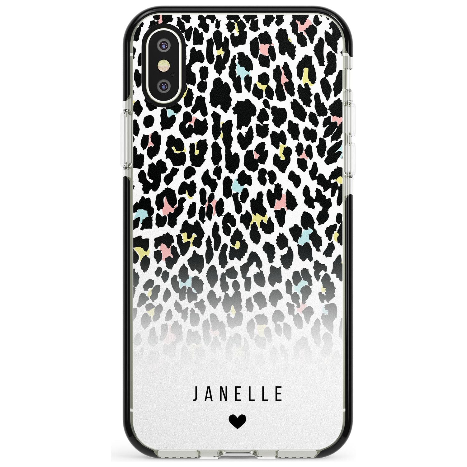 Custom Pastel Leopard Spots iPhone Case Black Impact Custom Phone Case - Case Warehouse