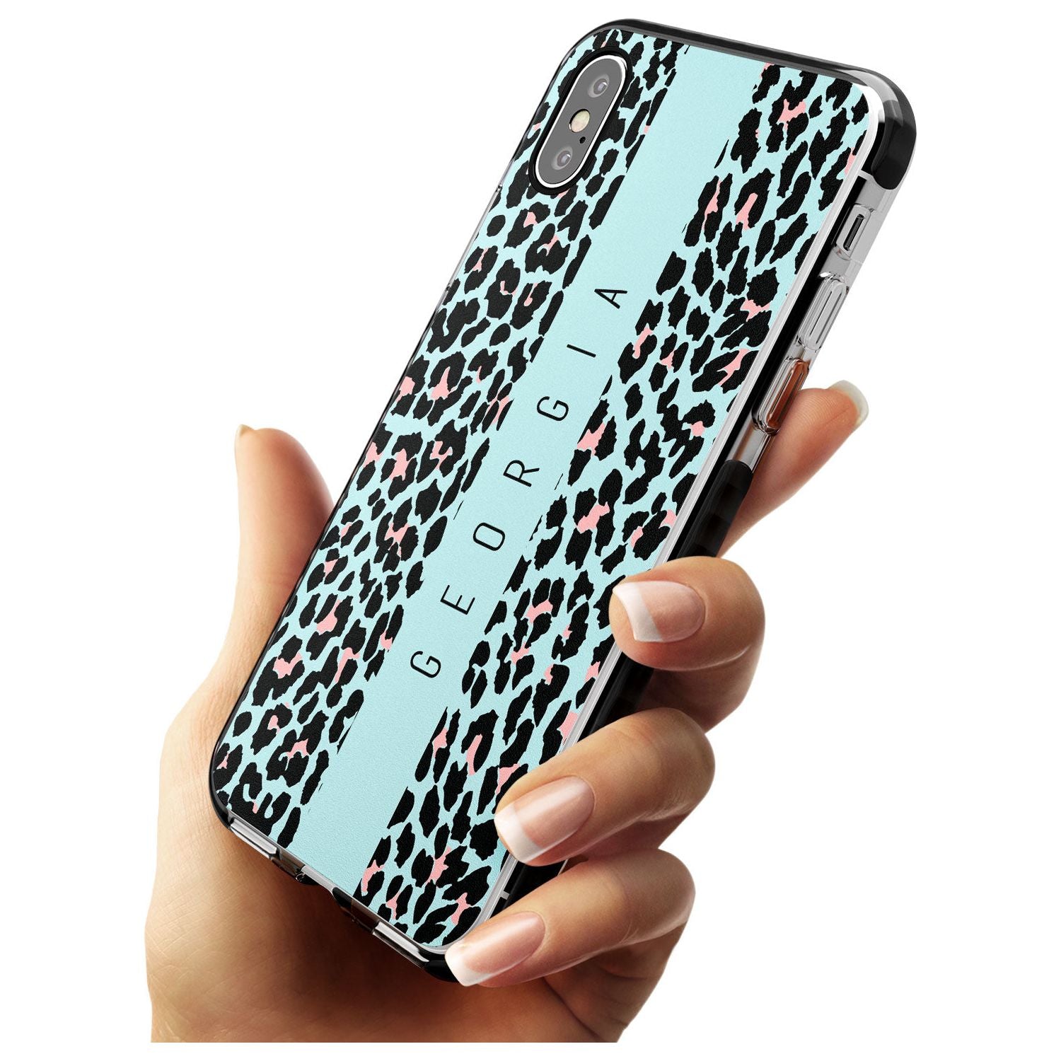 Custom Blue Leopard Spots iPhone Case Custom Phone Case - Case Warehouse