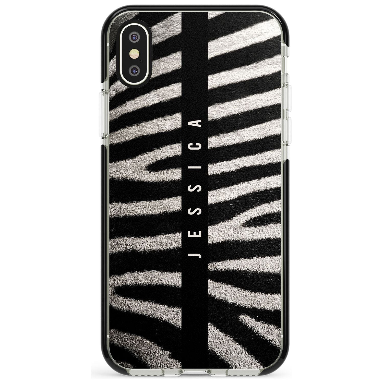Zebra Print iPhone Case Black Impact Custom Phone Case - Case Warehouse