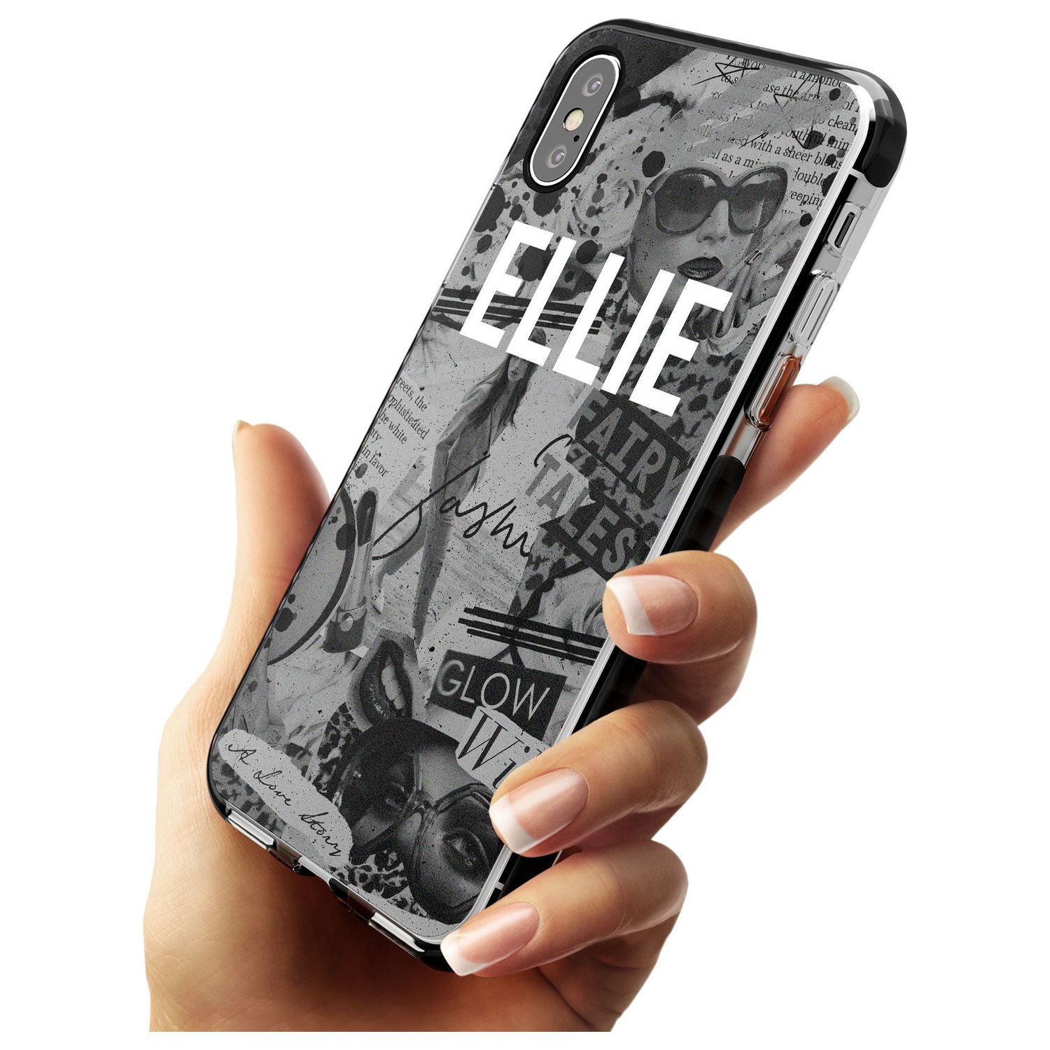 Grey Scale Fashion Collage iPhone Case Custom Phone Case - Case Warehouse