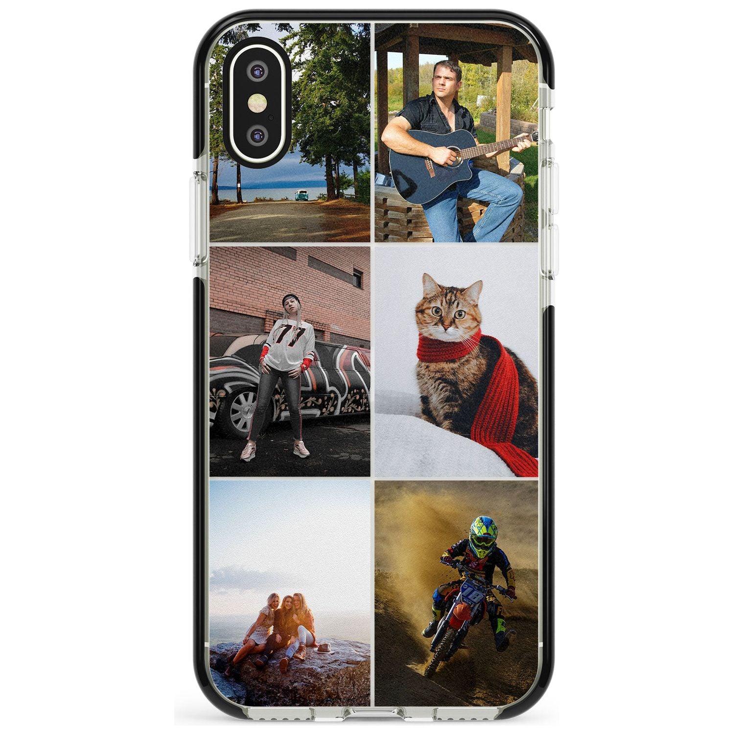 6 Photo Grid Pink Fade Impact Phone Case for iPhone X XS Max XR