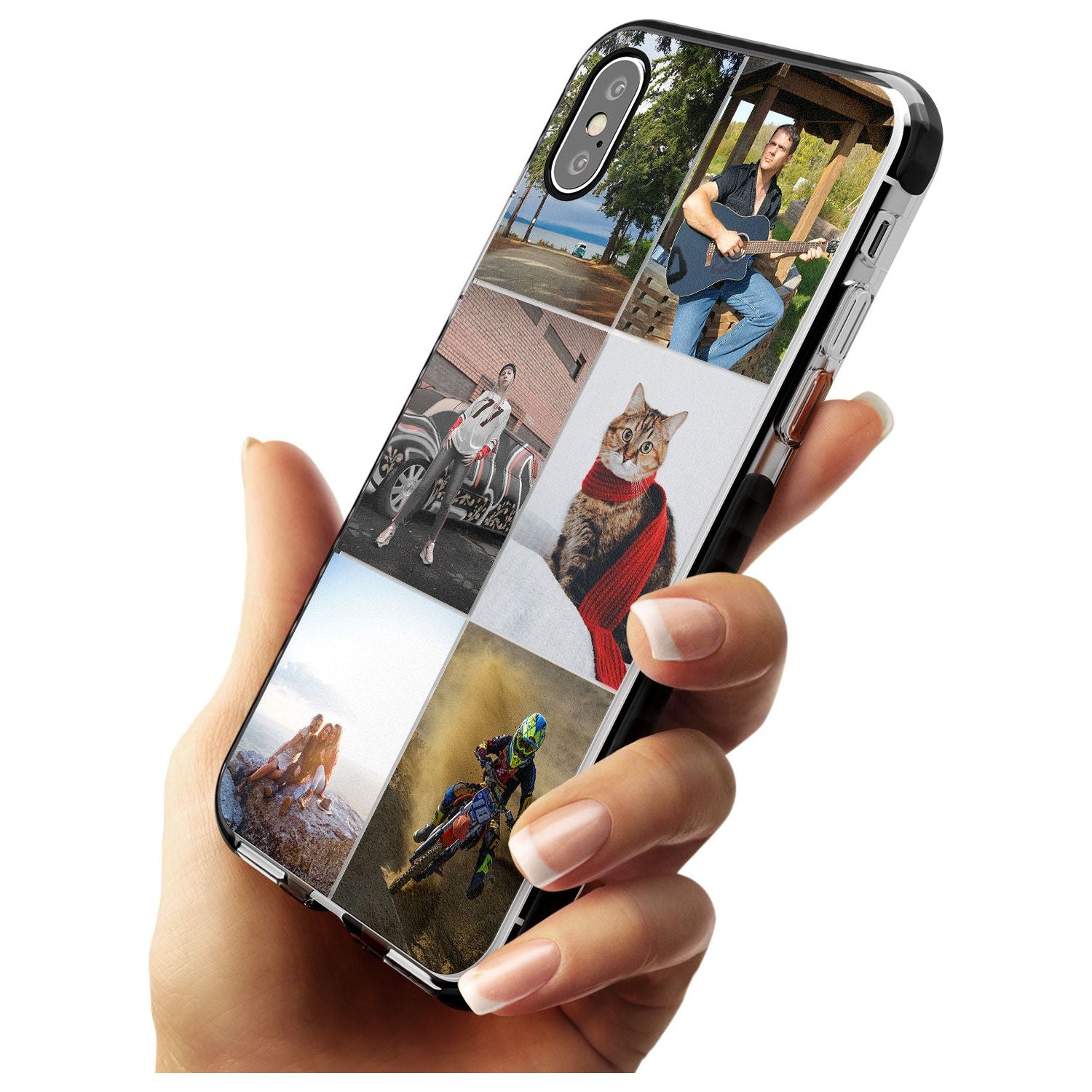 6 Photo Grid Pink Fade Impact Phone Case for iPhone X XS Max XR