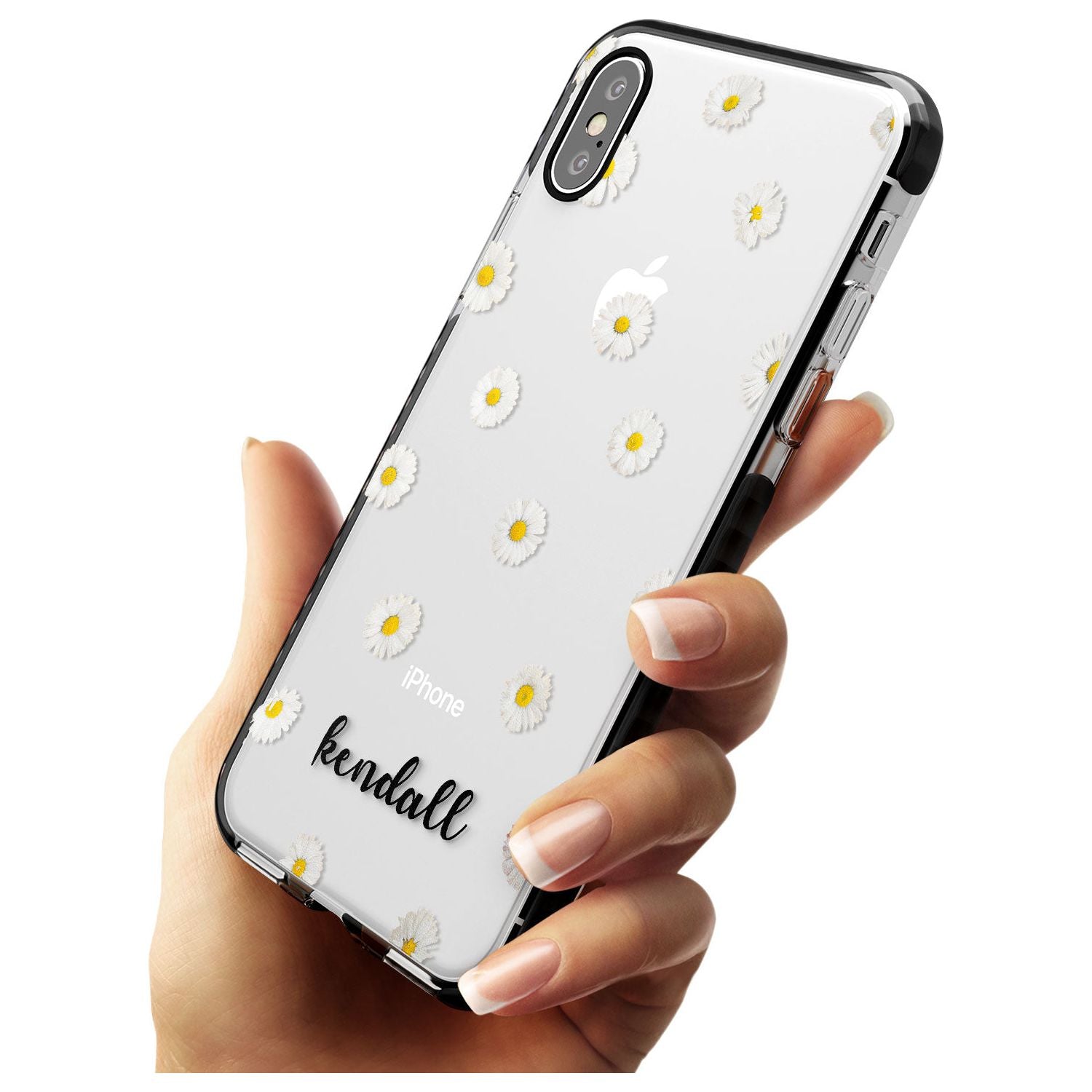 White Daisies & Cursive iPhone Case Custom Phone Case - Case Warehouse