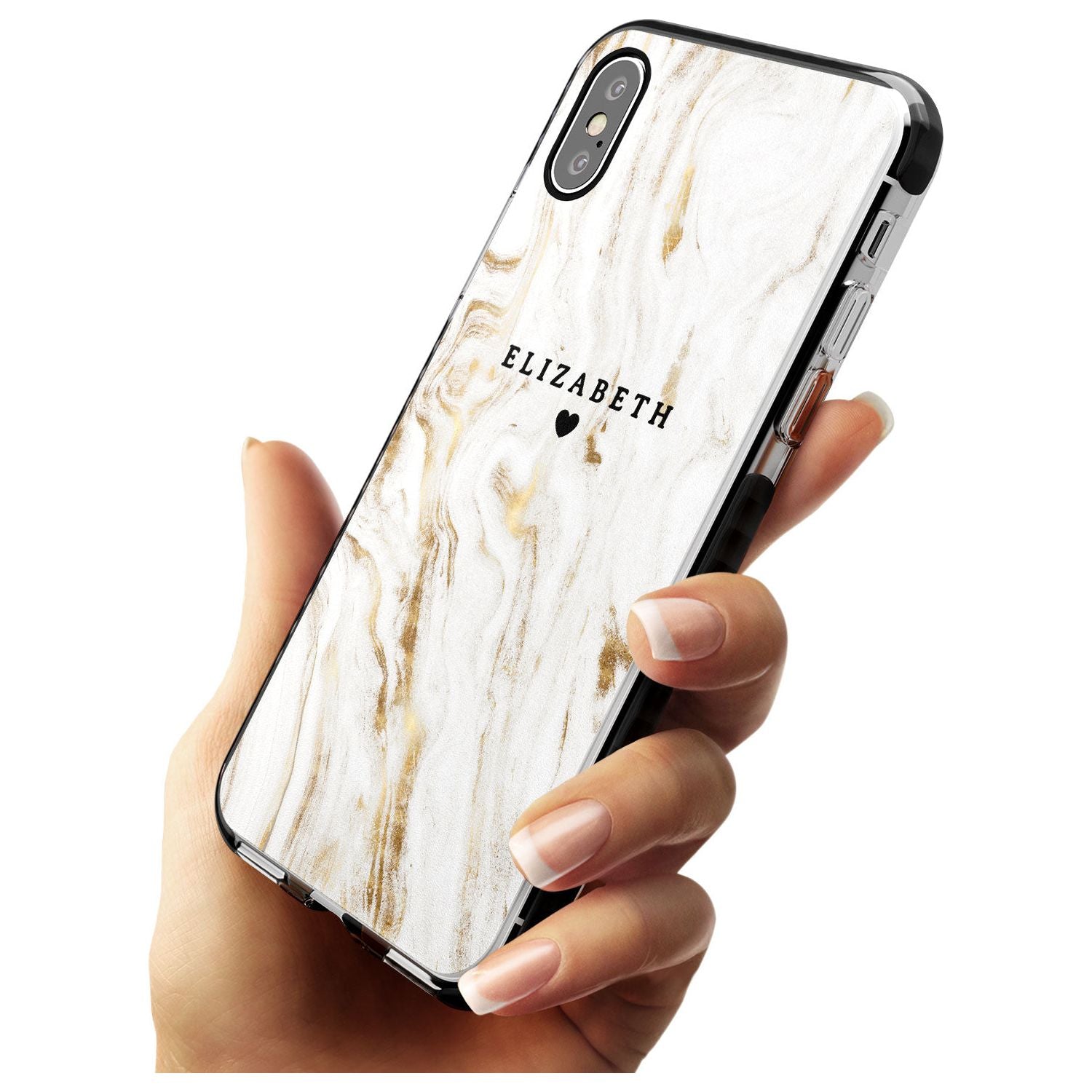 White & Gold Swirl Marble iPhone Case Custom Phone Case - Case Warehouse