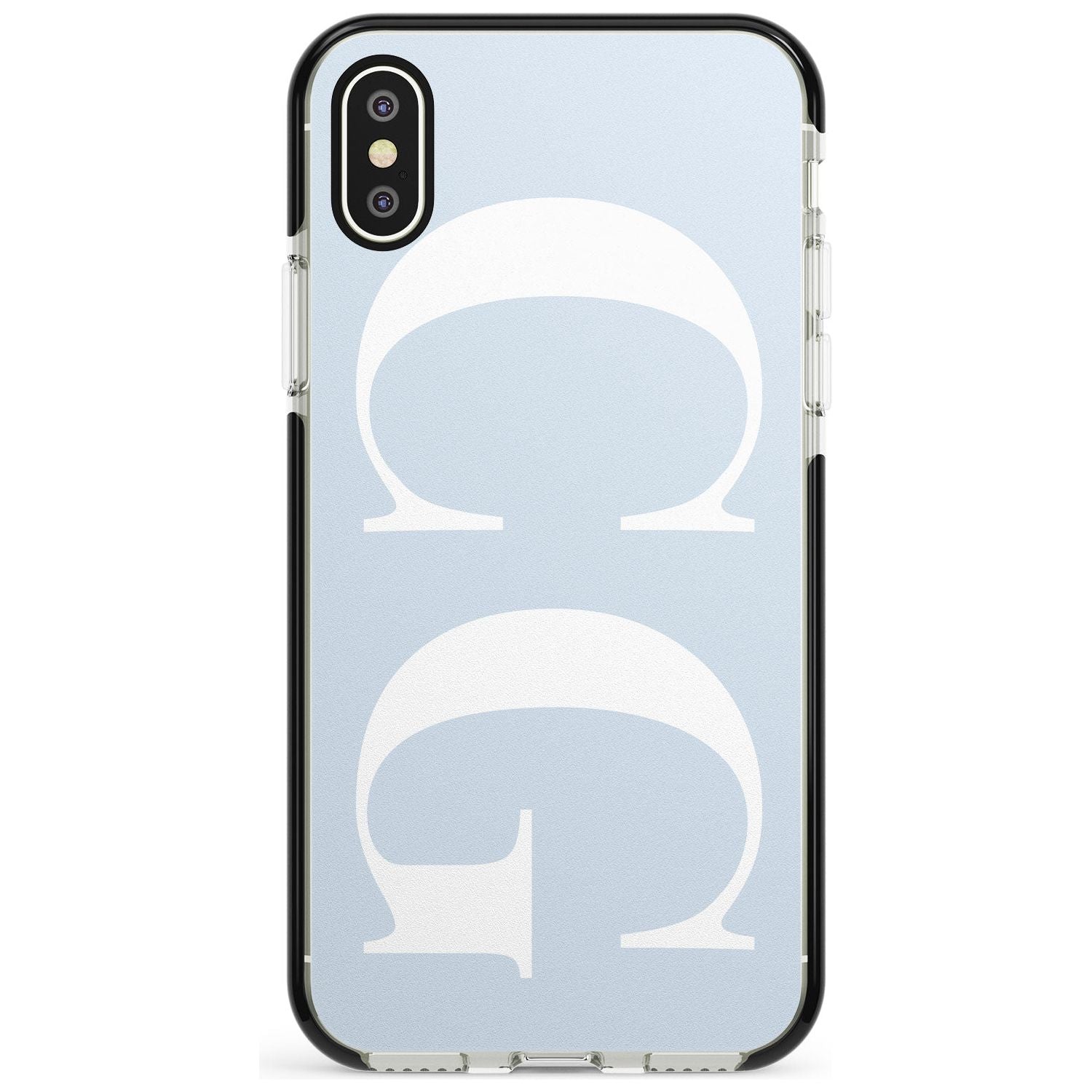 White & Blue Personalised iPhone Case Black Impact Custom Phone Case - Case Warehouse