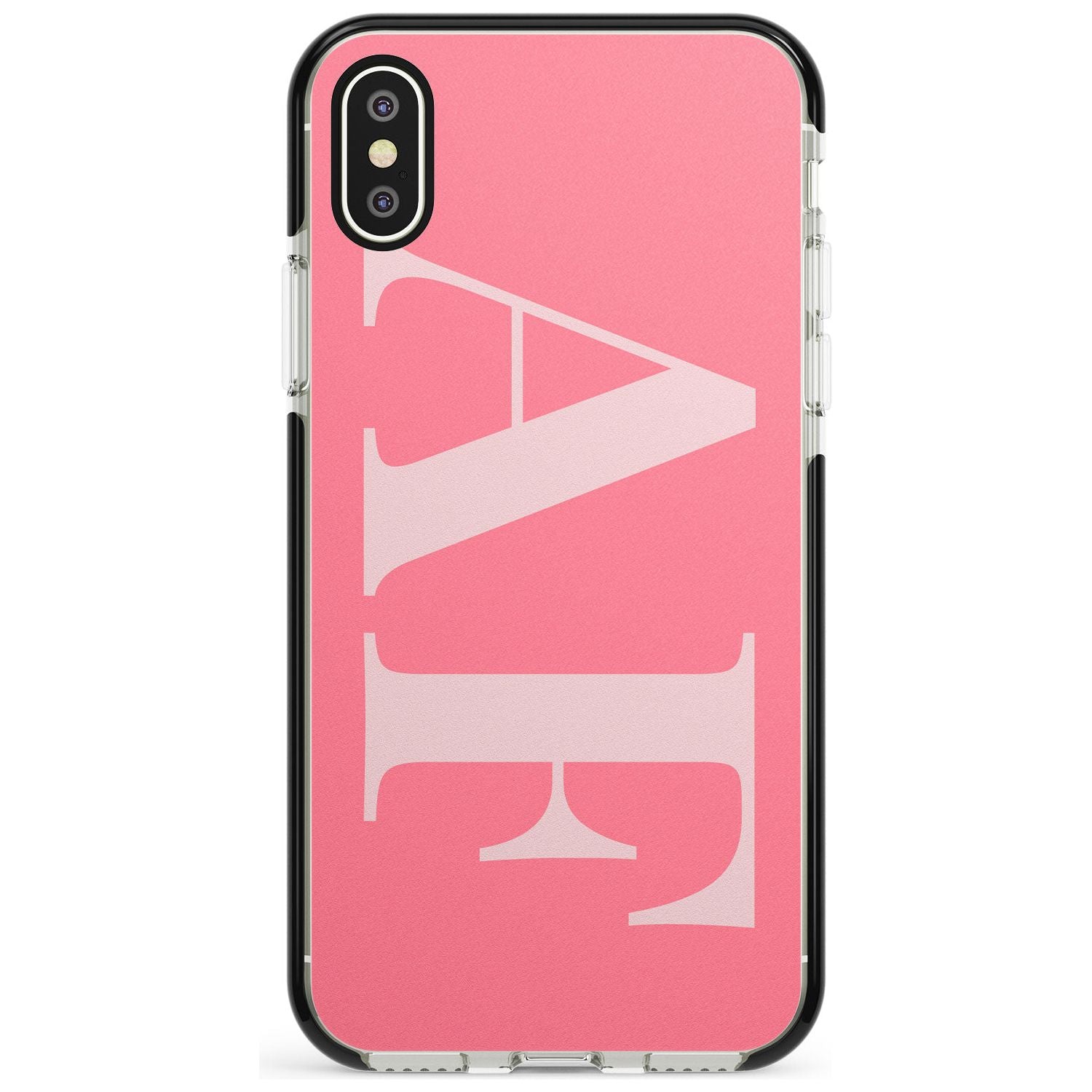 Light & Dark Pink Personalised iPhone Case Black Impact Custom Phone Case - Case Warehouse