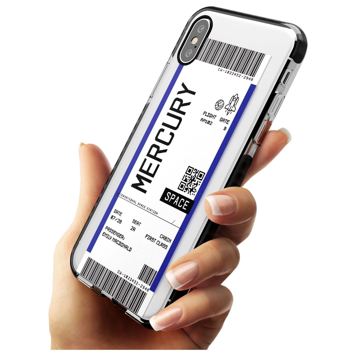 Mercury Custom Space Travel Ticket iPhone Case Custom Phone Case - Case Warehouse