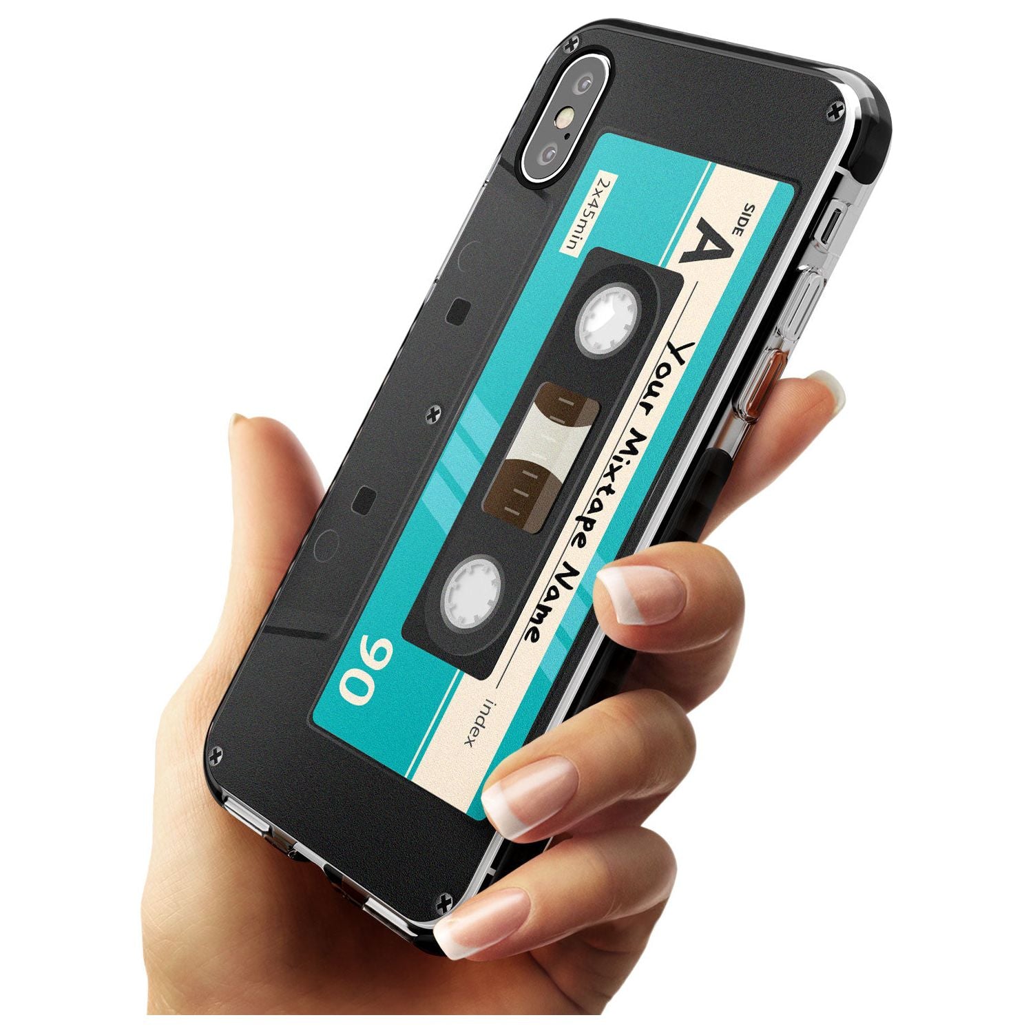 Dark Cassette Pink Fade Impact Phone Case for iPhone X XS Max XR