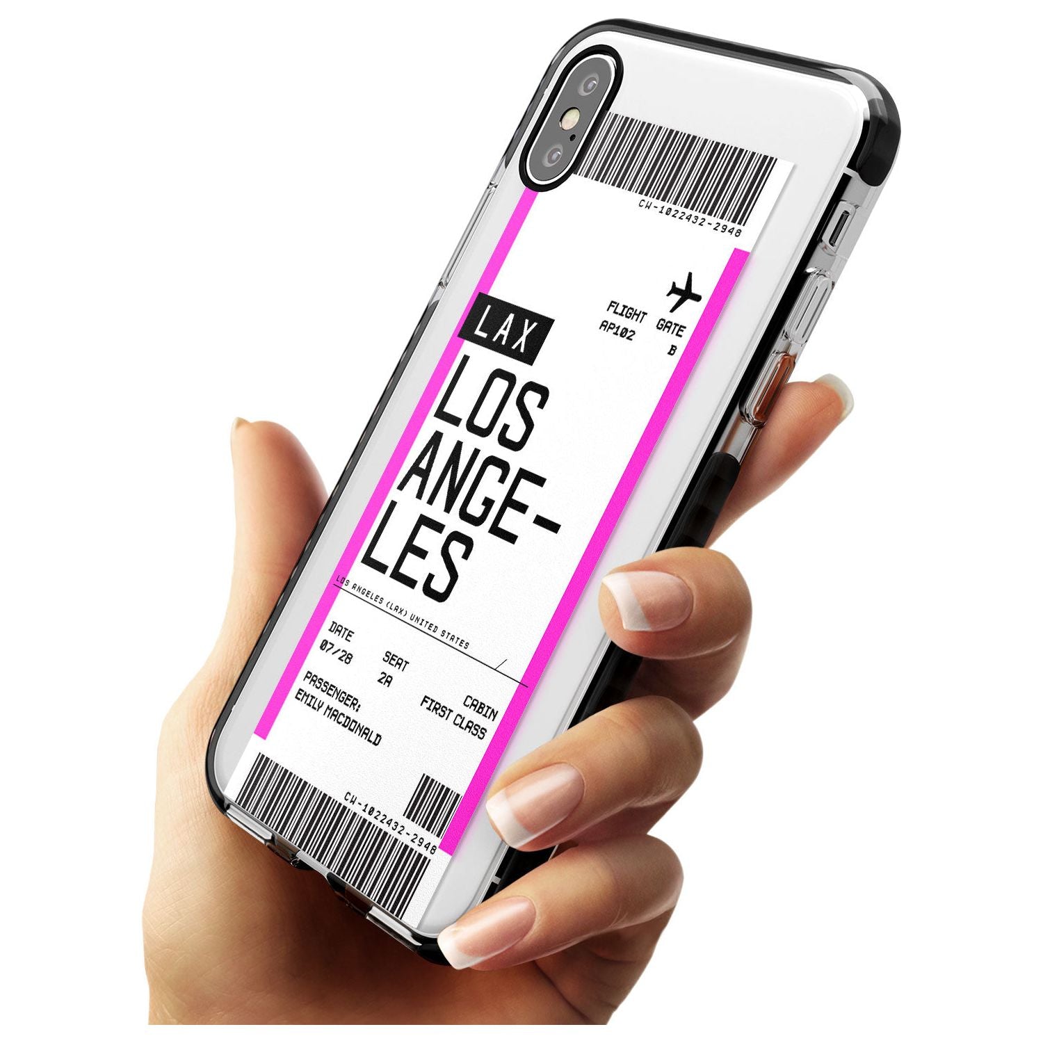 Los Angeles Boarding Pass iPhone Case Custom Phone Case - Case Warehouse
