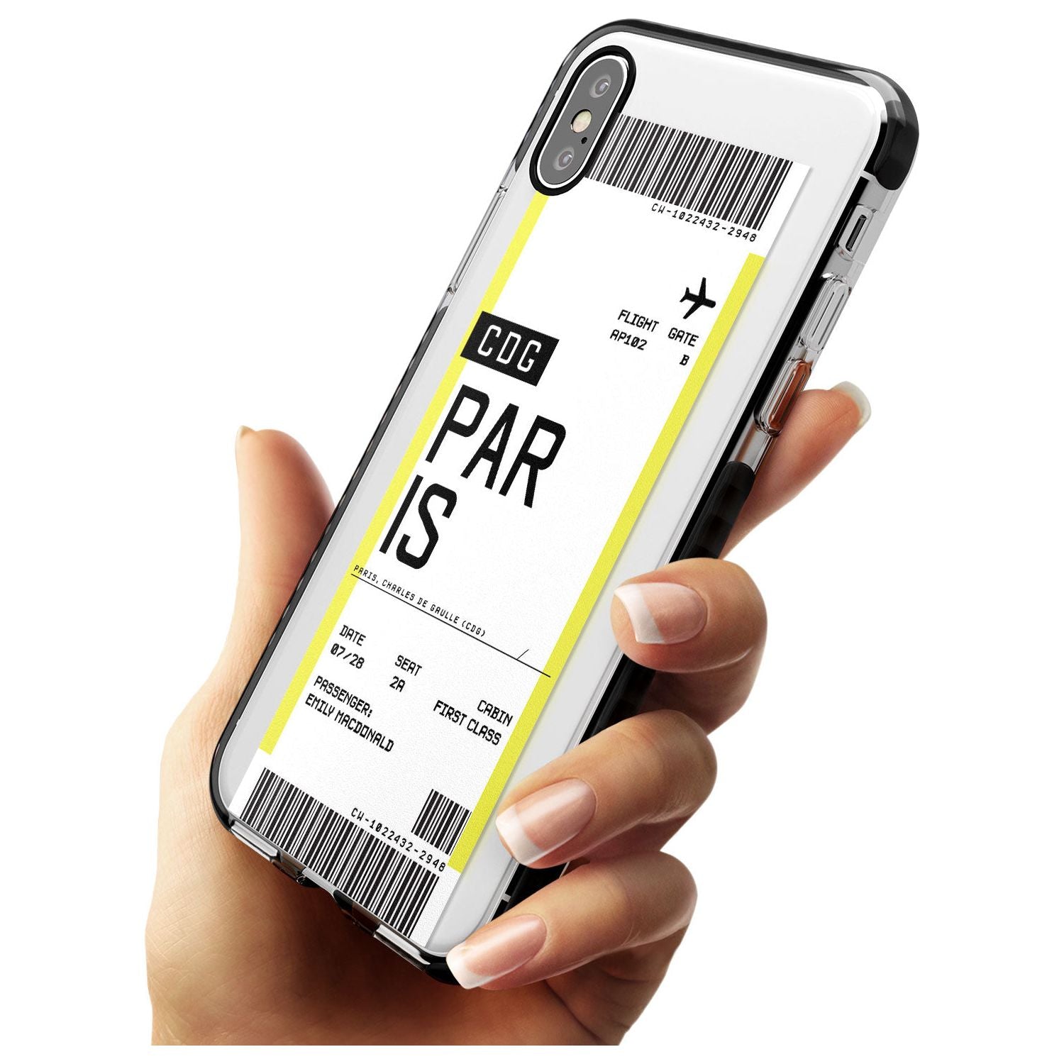Paris Boarding Pass iPhone Case Custom Phone Case - Case Warehouse