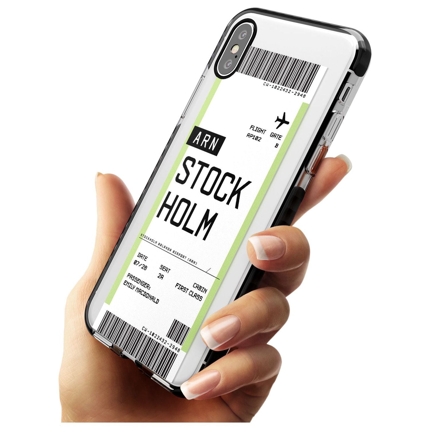 Stockholm Boarding Pass iPhone Case Custom Phone Case - Case Warehouse