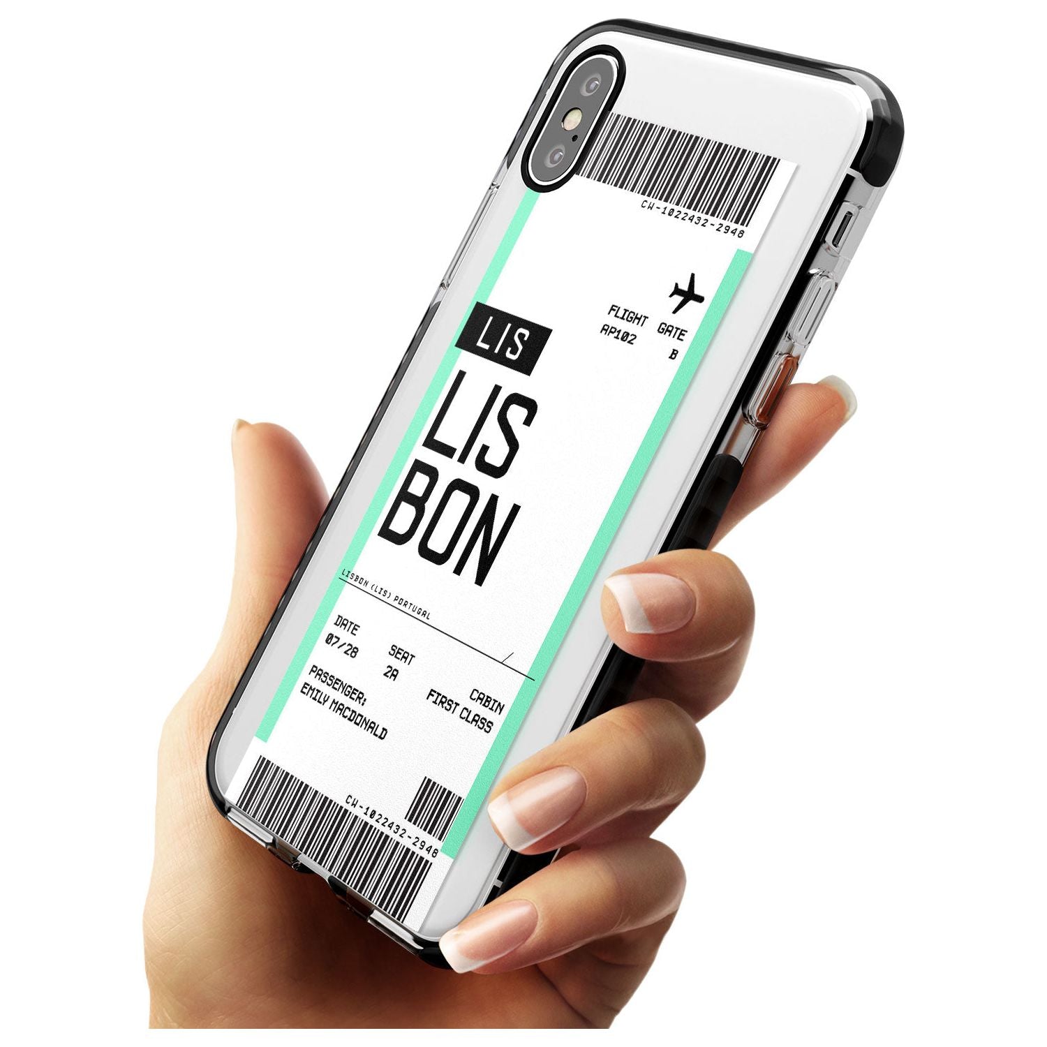 Lisbon Boarding Pass iPhone Case Custom Phone Case - Case Warehouse