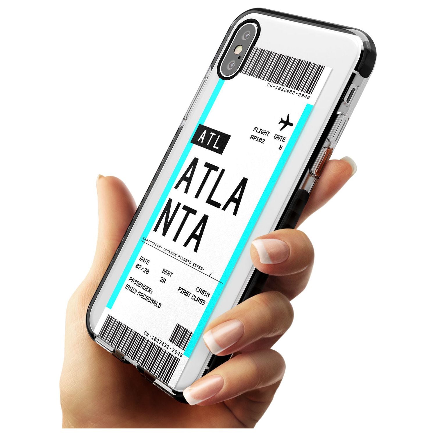 Atlanta Boarding Pass iPhone Case Custom Phone Case - Case Warehouse