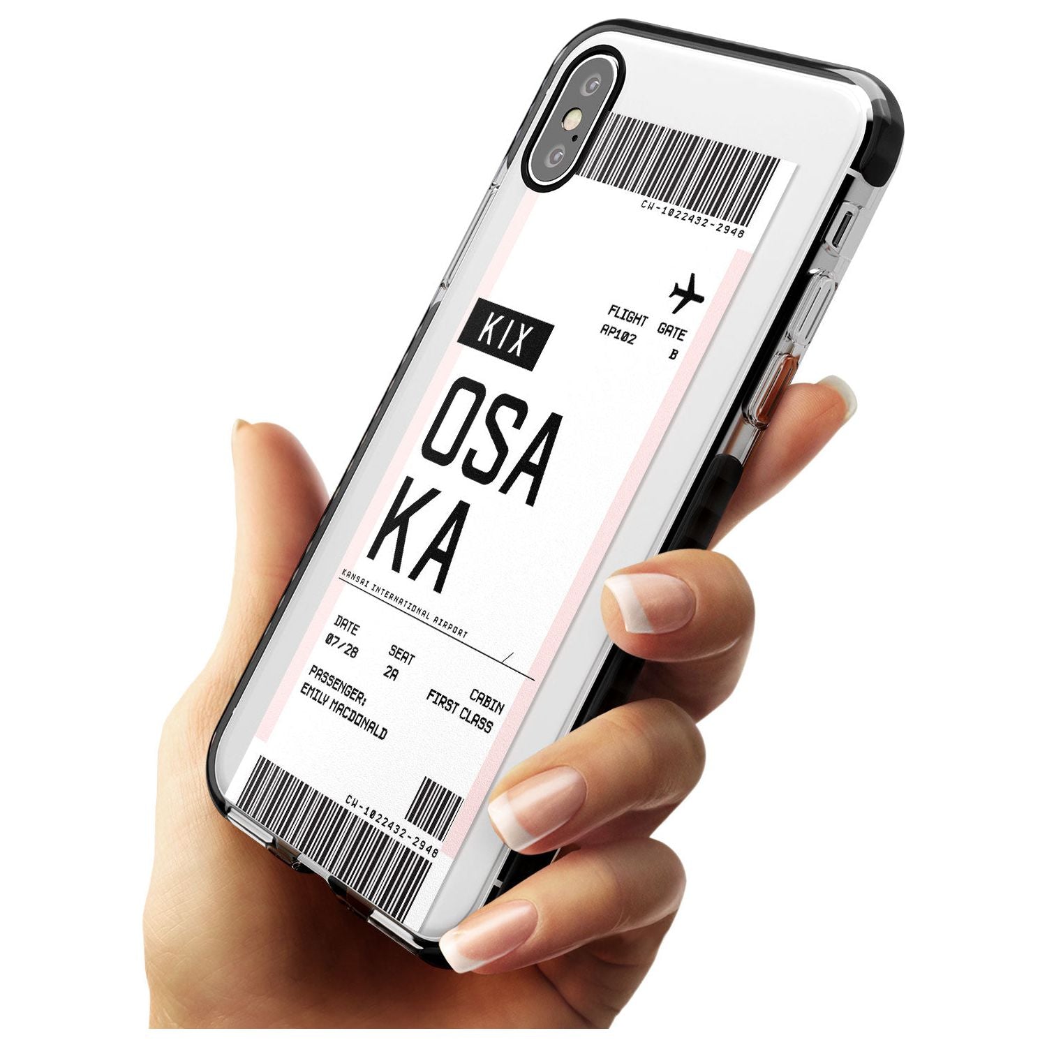 Osaka Boarding Pass iPhone Case Custom Phone Case - Case Warehouse