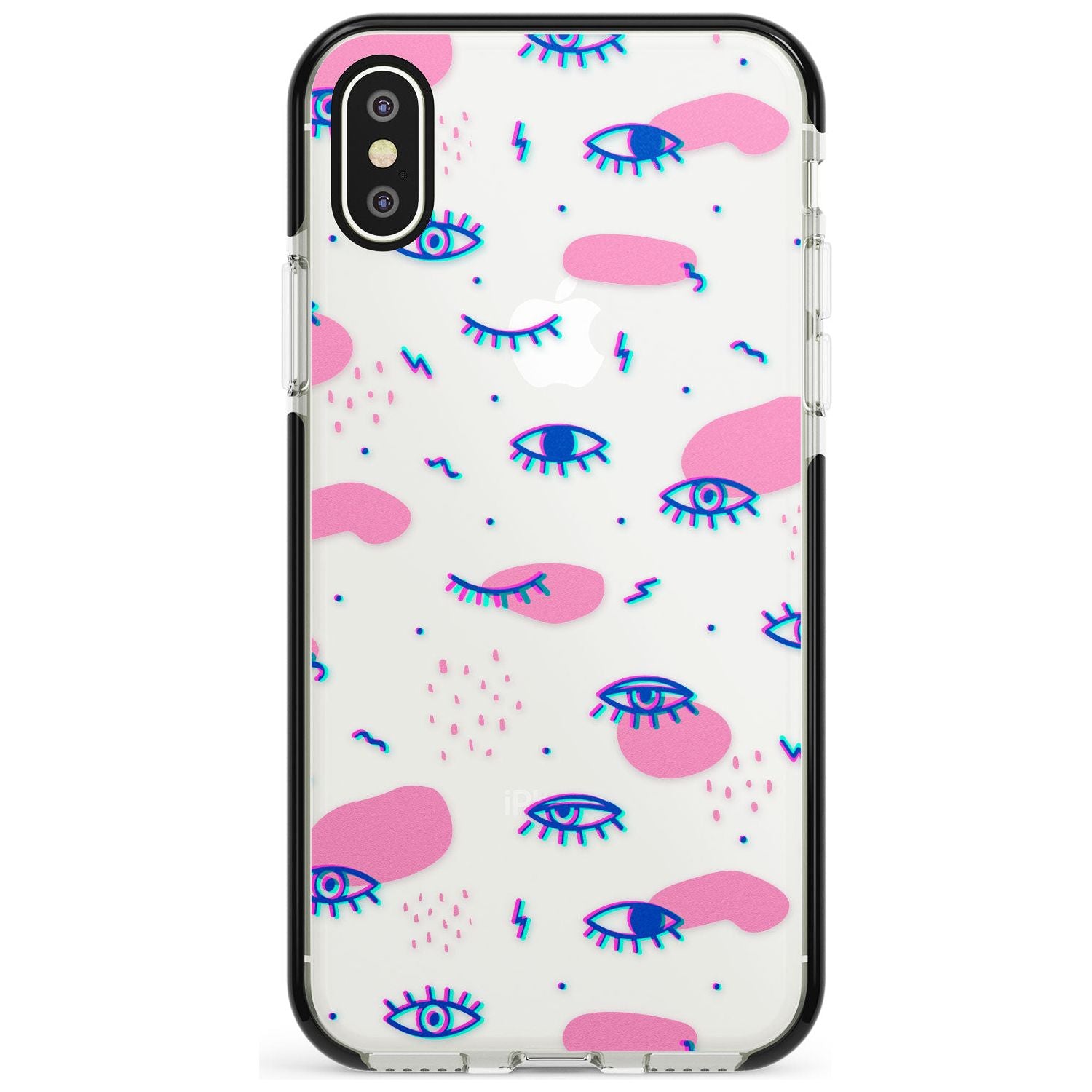 Pink Eye Blotches iPhone Case Black Impact Phone Case - Case Warehouse